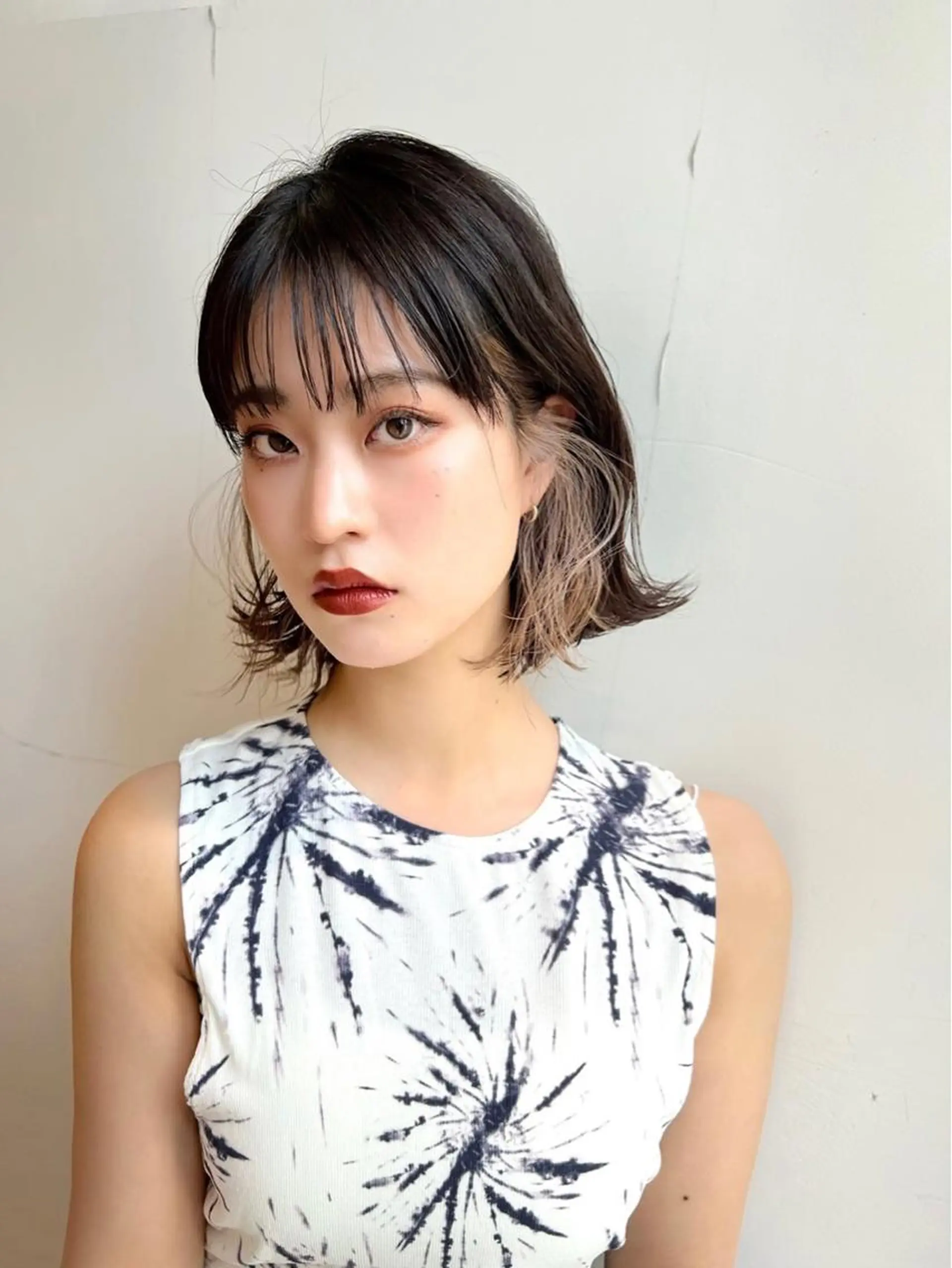 ショート カット ヘアカラー トリートメント レイヤー専門家 ダブルカラー修のヘアスタイル