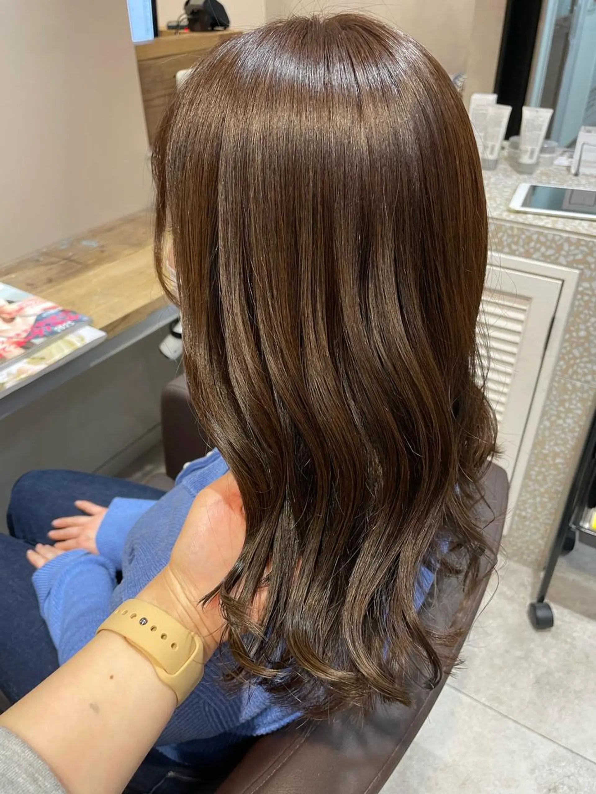 セミロング カラー ブラウンカラー 透明感カラー くすみブラウン カット ヘアカラー トリートメント 💐パーソナルカラー /市橋加菜💐のヘアスタイル