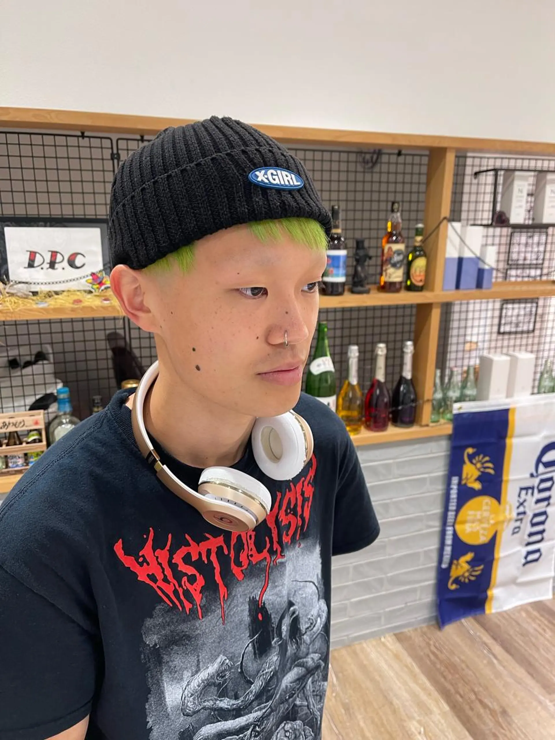 ショート カラー メンズ メンズパーマフェード シモジタカヒロのヘアスタイル