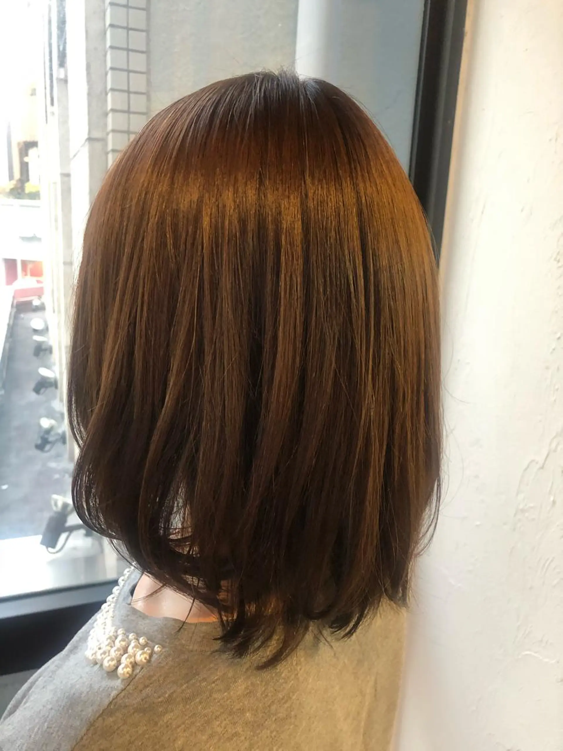 ミディアム カラー 髪質改善&ブリーチ 伊勢 祐一郎のヘアスタイル