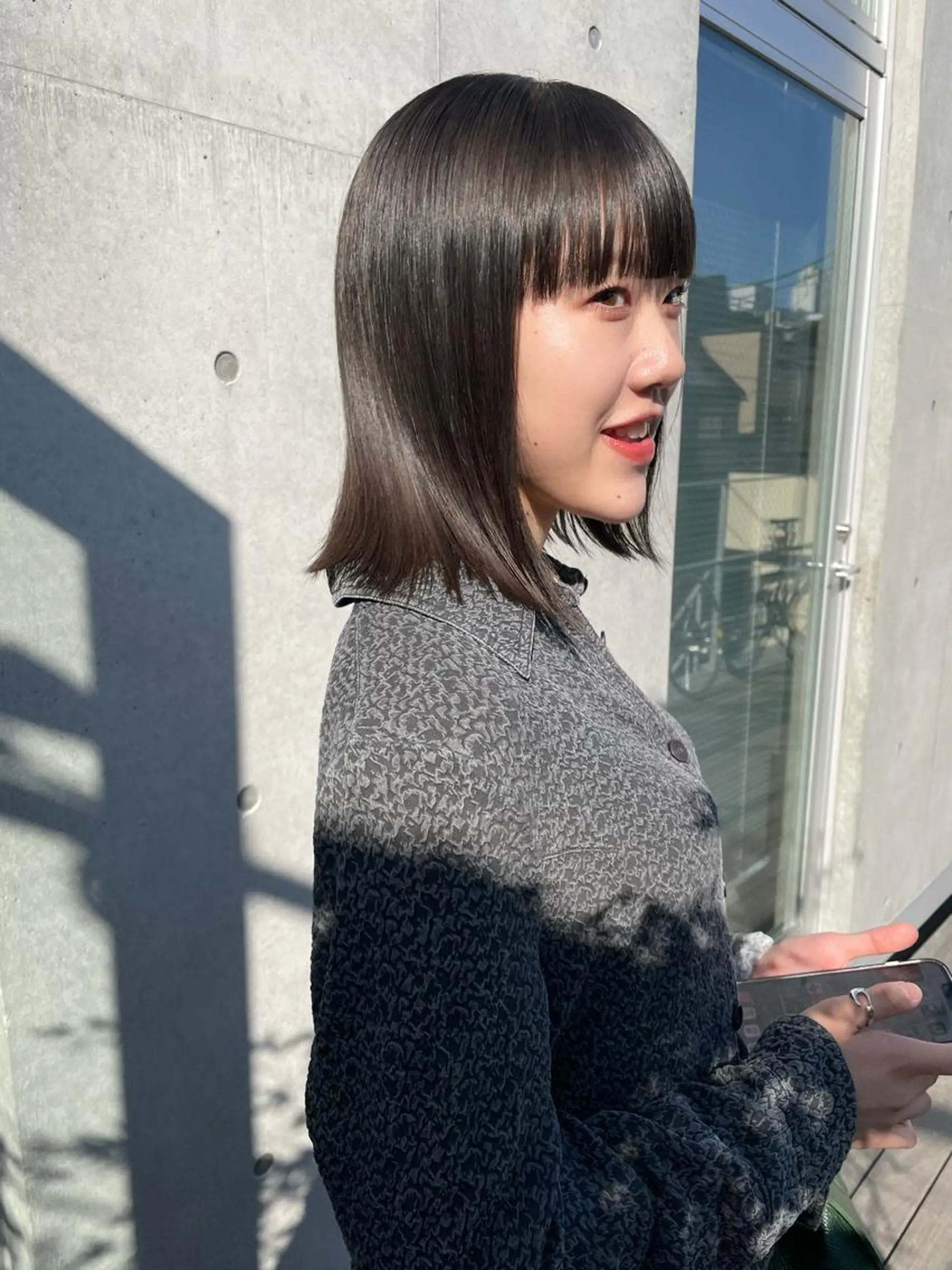 ミディアム カラー 佐伯 和佳のヘアスタイル