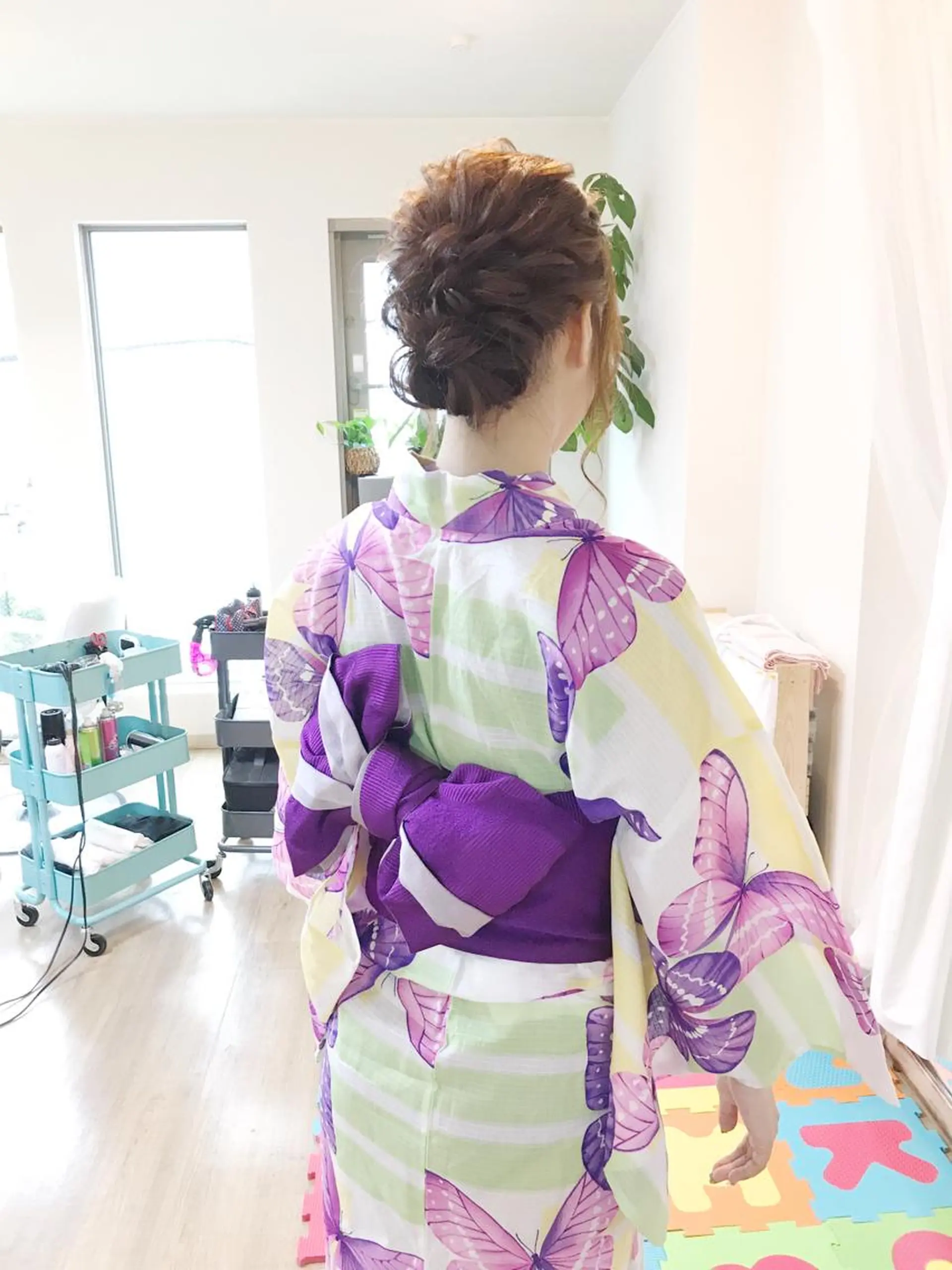 セミロング ヘアアレンジ 浴衣 ヘアメ/着付け 清水玲歌のヘアスタイル