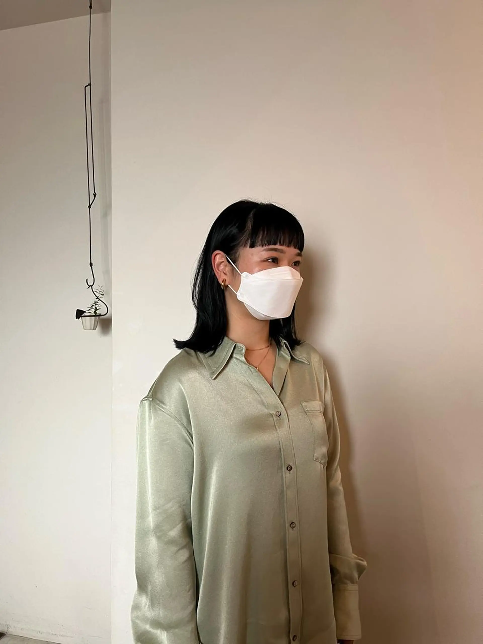 ミディアム カラー パーマ ミディアムパーマ オン眉 ストレートパーマ カット ヘアカラー トリートメント 前川 華恋 / room3のヘアスタイル