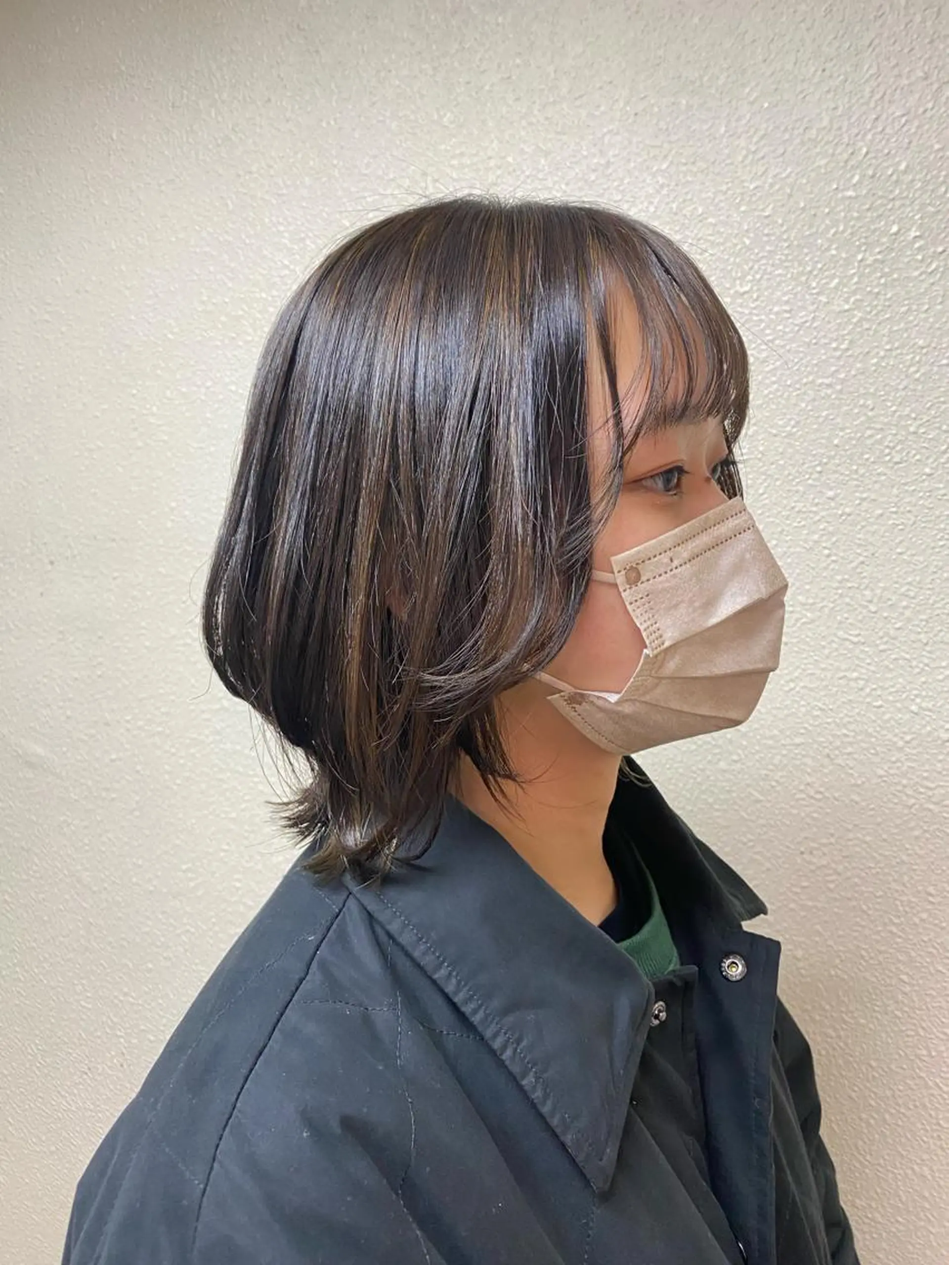ミディアム カラー ikeda shioriのヘアスタイル