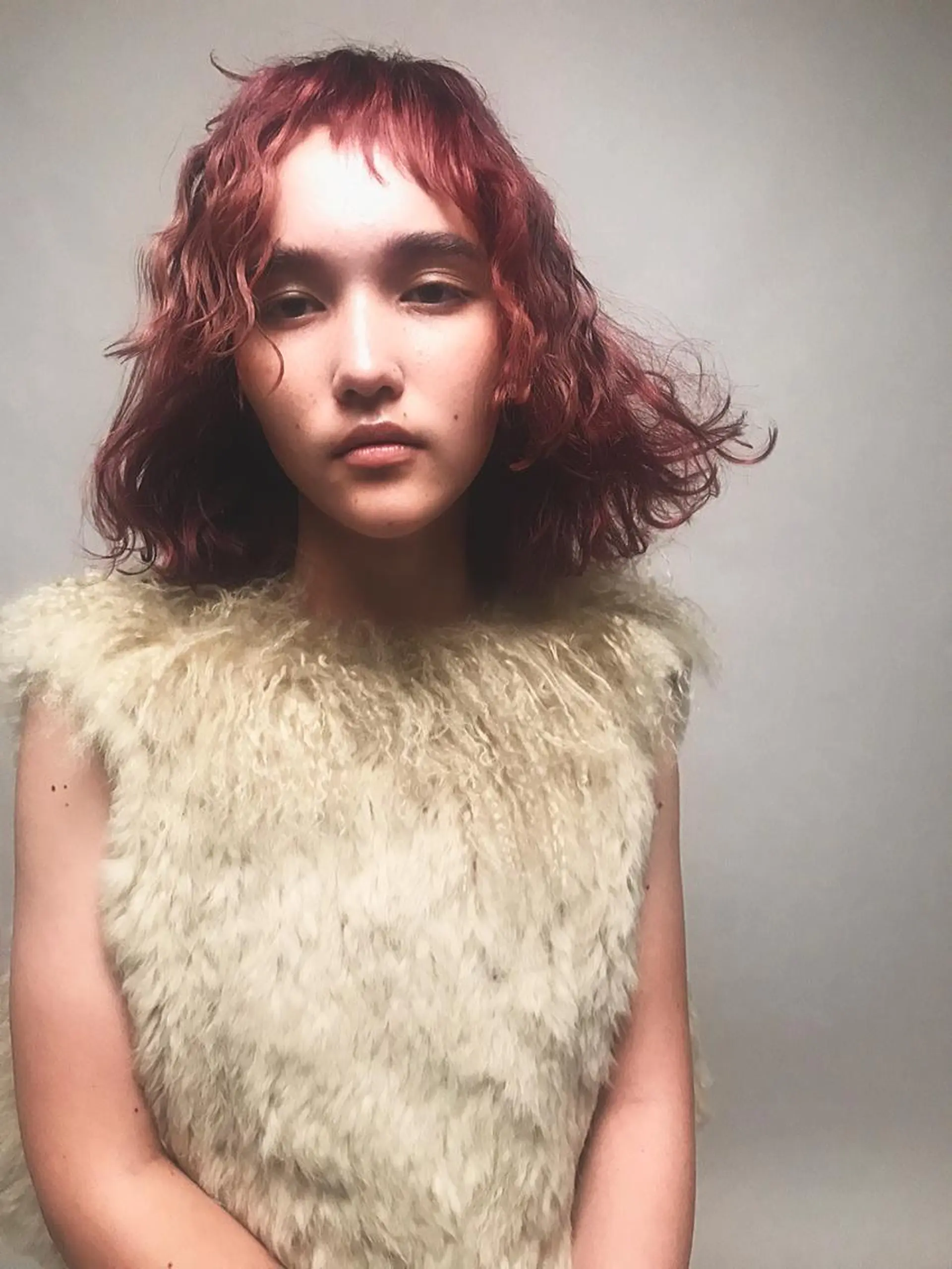 ミディアム カラー パーマ FRAME所属・FRAME 名古屋市北区のヘアスタイル