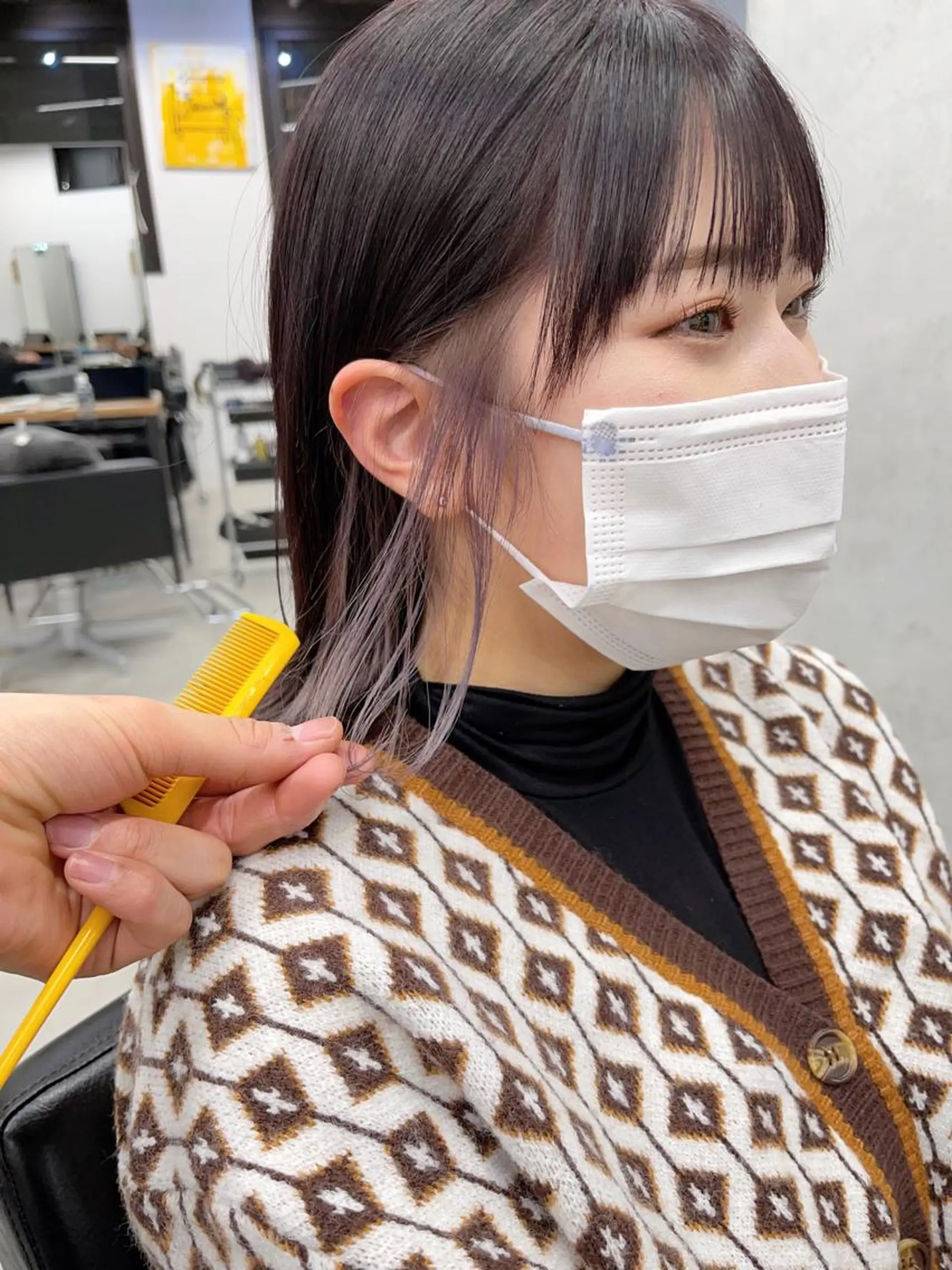 ミディアム ブリーチダブルカラー 【koide】のヘアスタイル