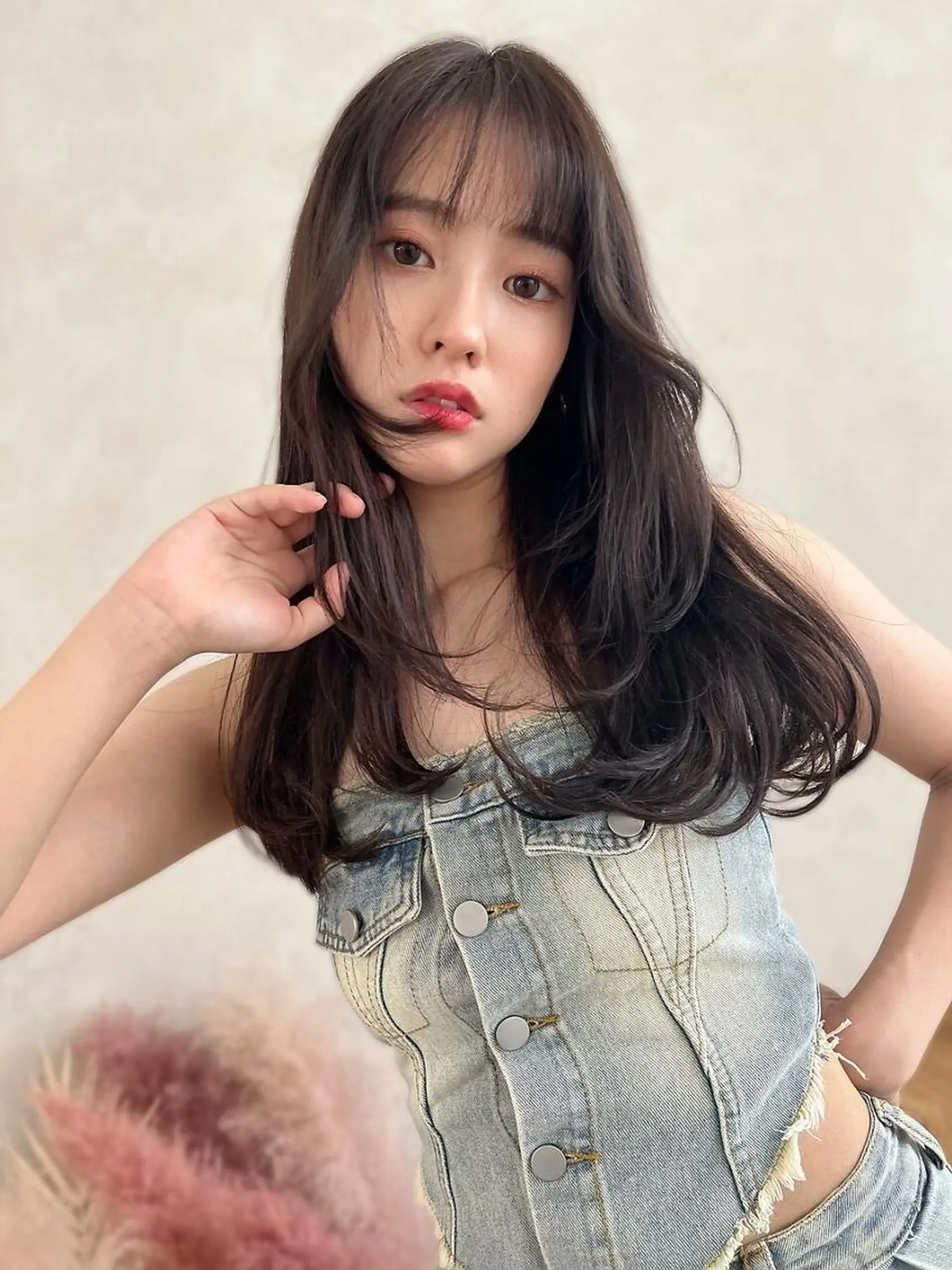 カラー ロング カット ヘアカラー トリートメント ANGELICA LABO 梅田店のヘアスタイル
