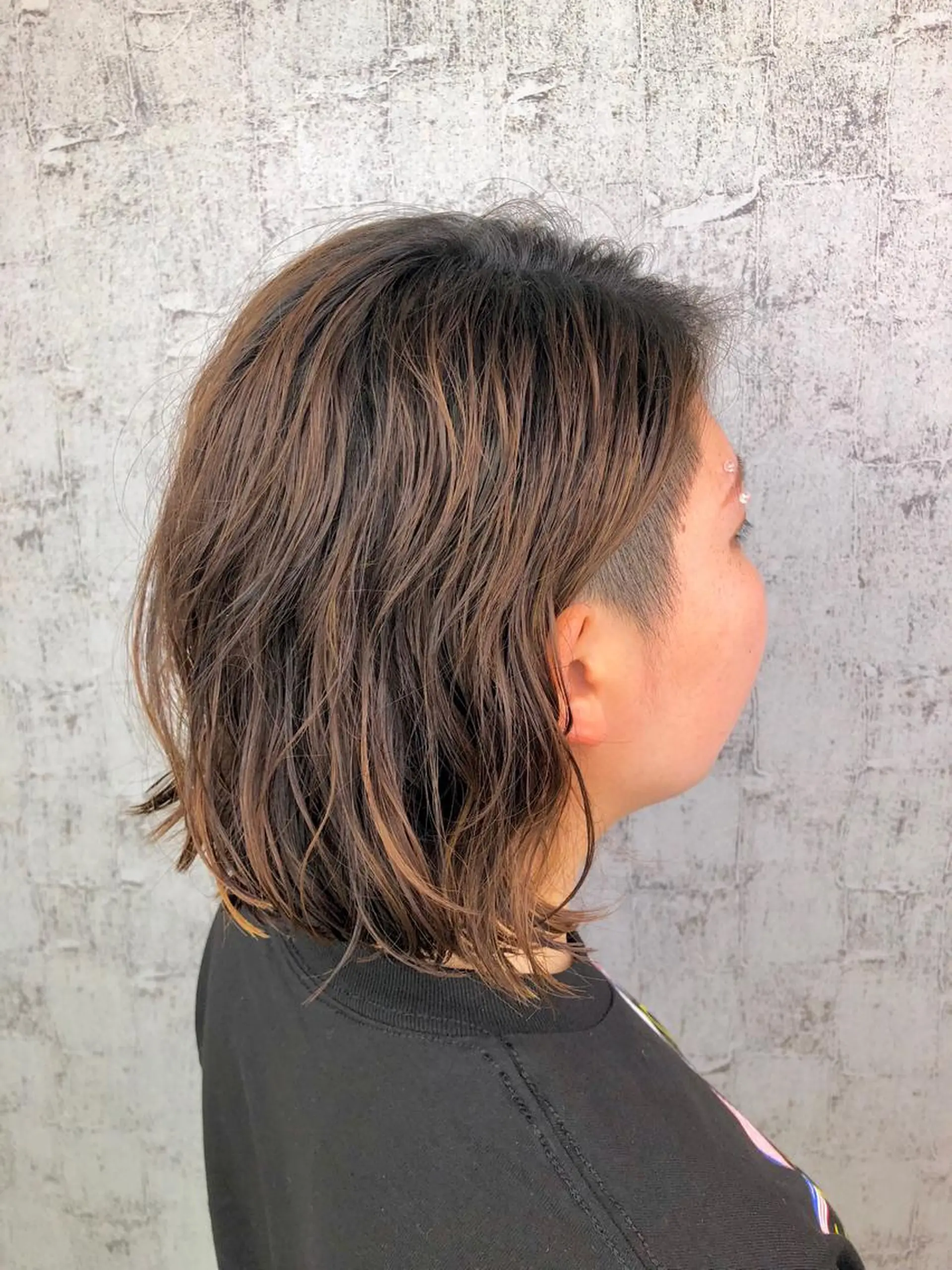 ミディアム パーマ ミディアムパーマ 透明感カラー✨ツヤ髪 廣畑昌志のヘアスタイル