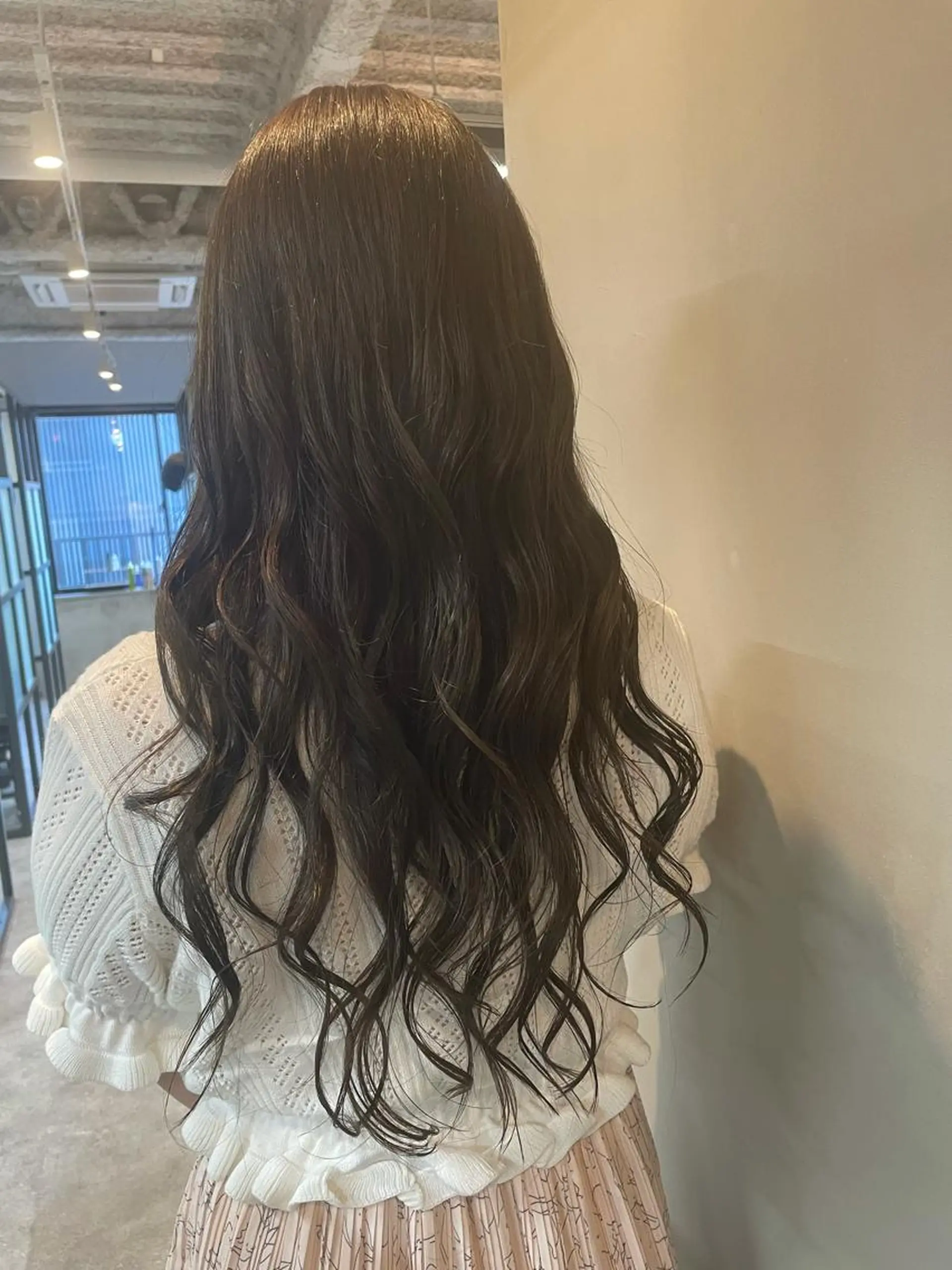 ロング カラー パーマ アディクシーカラー グレージュ オリーブグレージュ オリーブグレー Men's hair salon First 中百舌鳥店所属・First なかもず 店 YUKIのヘアスタイル