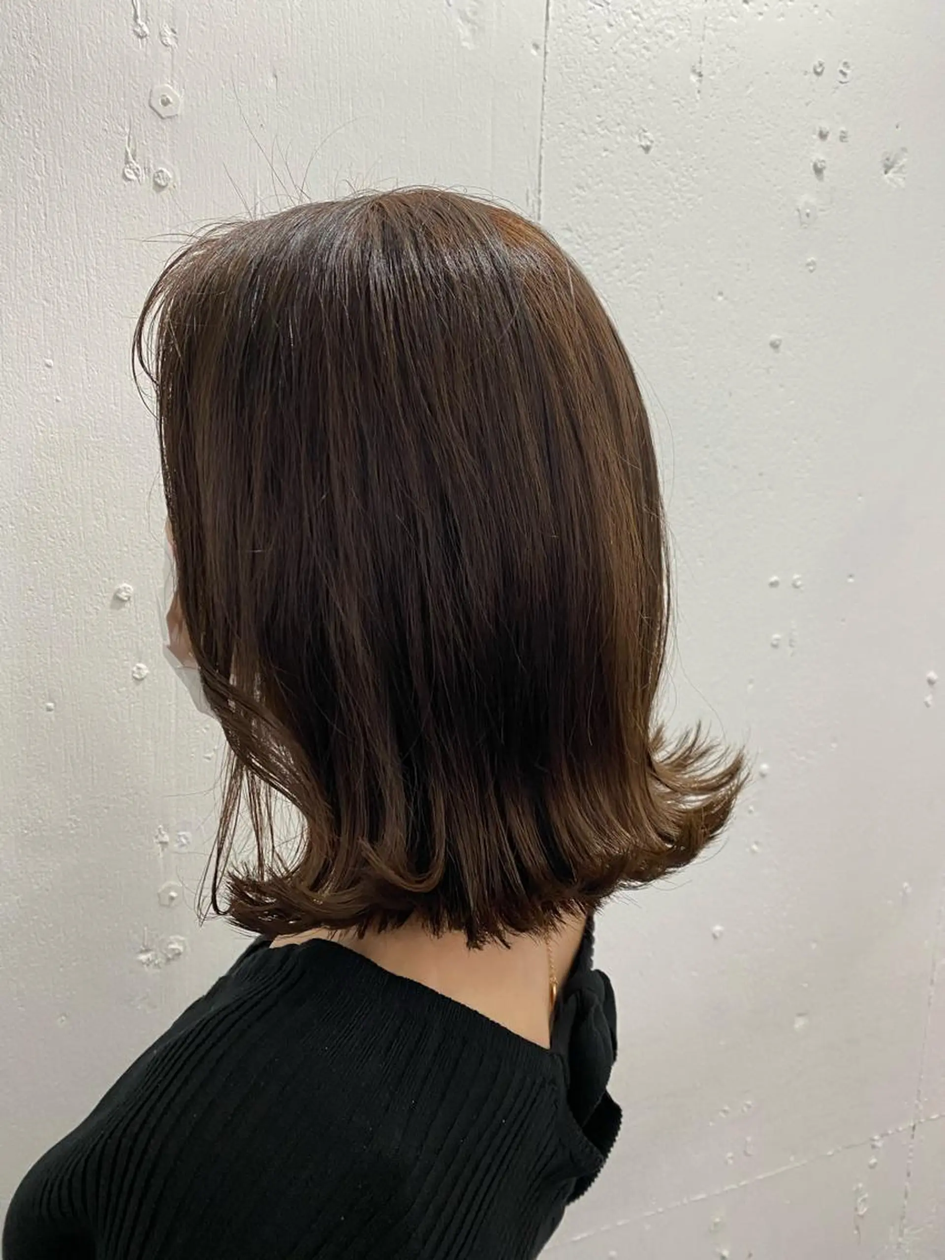 ミディアム ピンクブラウン 艶カラー✨️髪質改善 名駅みゆのヘアスタイル