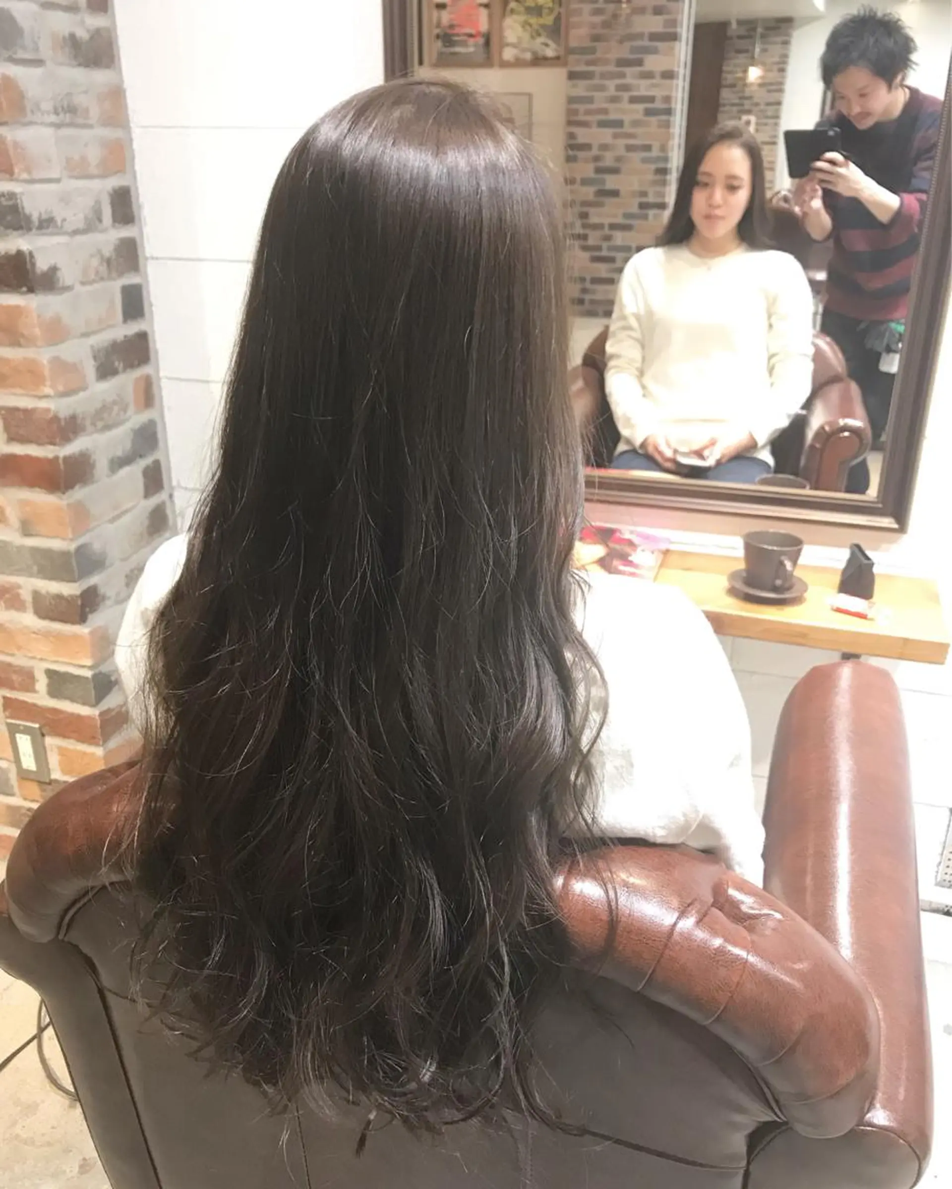 ロング カラー パーマ ヘアアレンジ メンズ メンズブリーチ ブリーチ グレージュ ブリーチなしカラー Forest. -髪質改善-のヘアスタイル