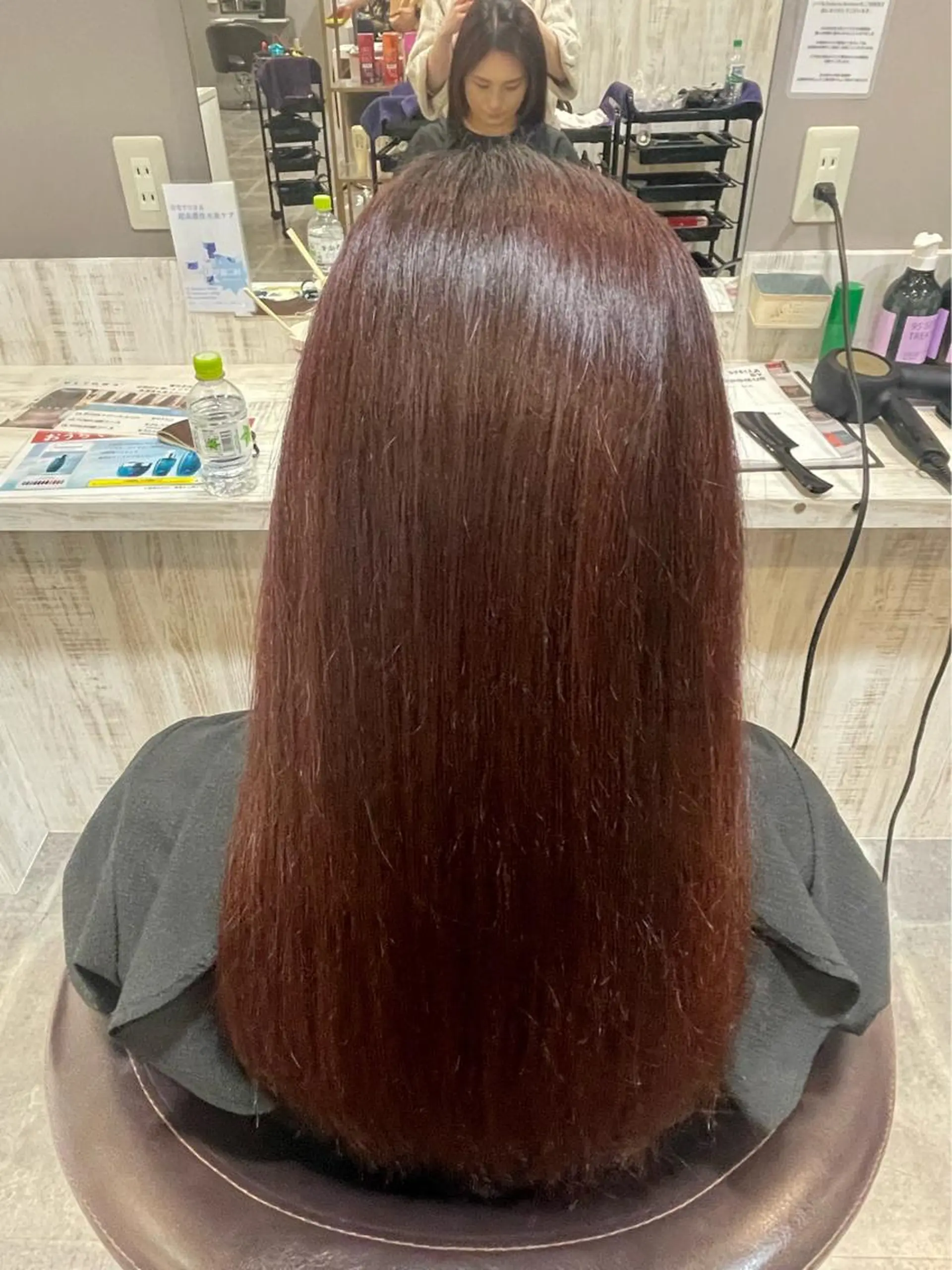 ロング カラー 井上 結のヘアスタイル