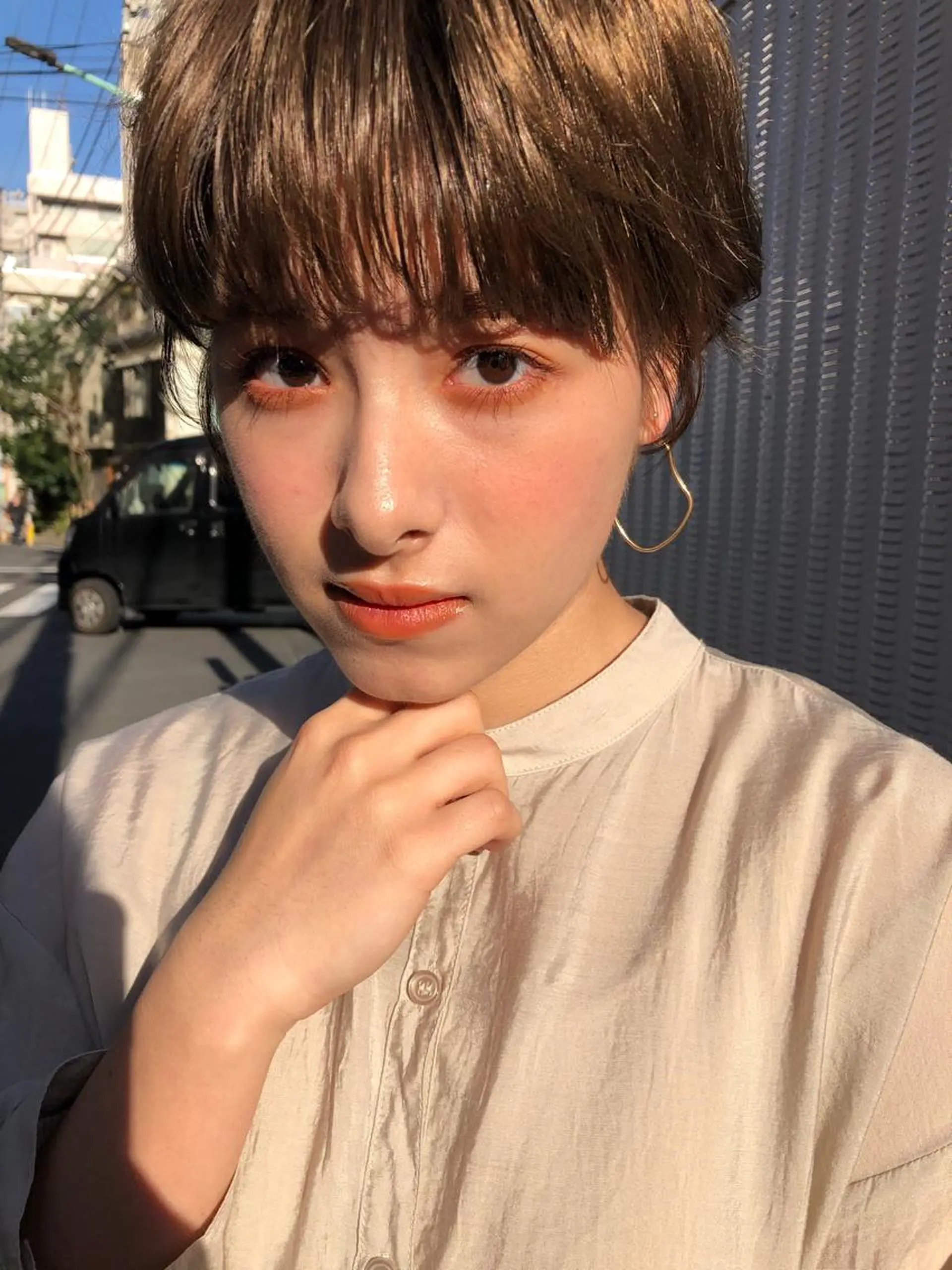 ショート パーソナルカラー 藤本夢のヘアスタイル