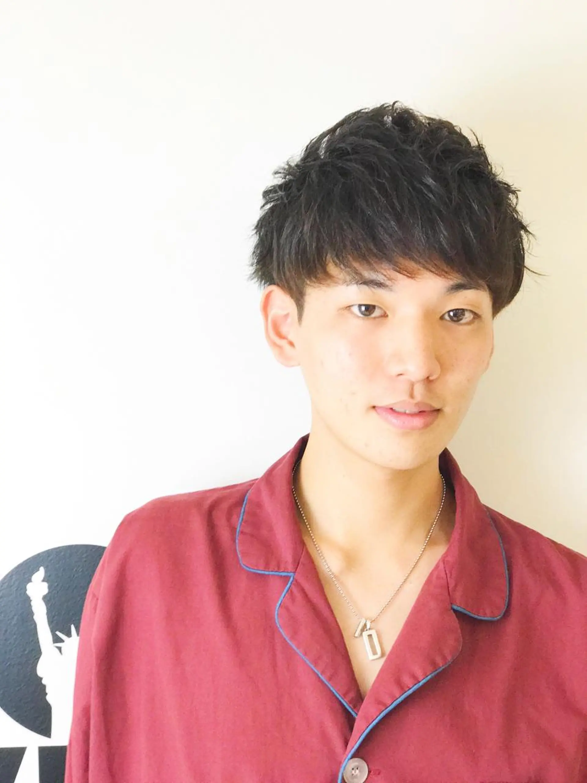 ショート パーマ メンズ 赤み消しカラー /透明感カラー 上長のヘアスタイル