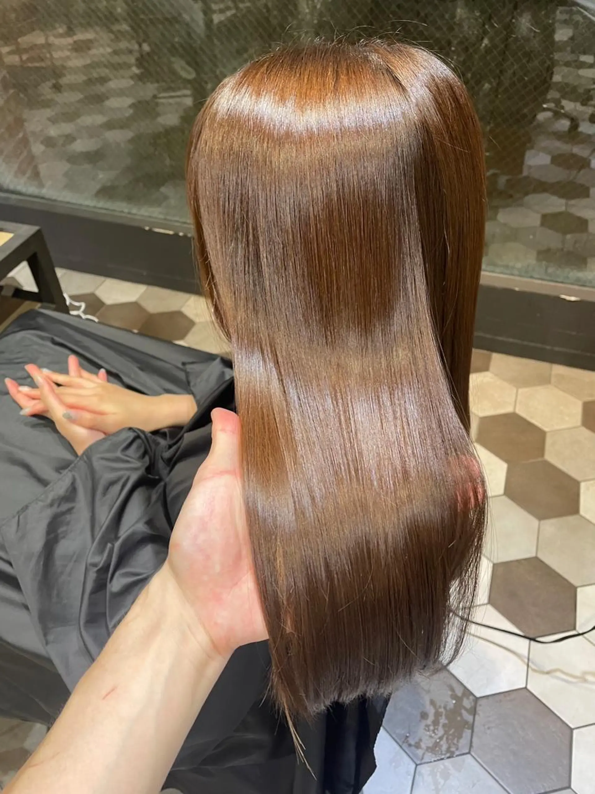 ロング カット ヘアカラー トリートメント 韓国風🫧髪質改善 村上　蒼生のヘアスタイル