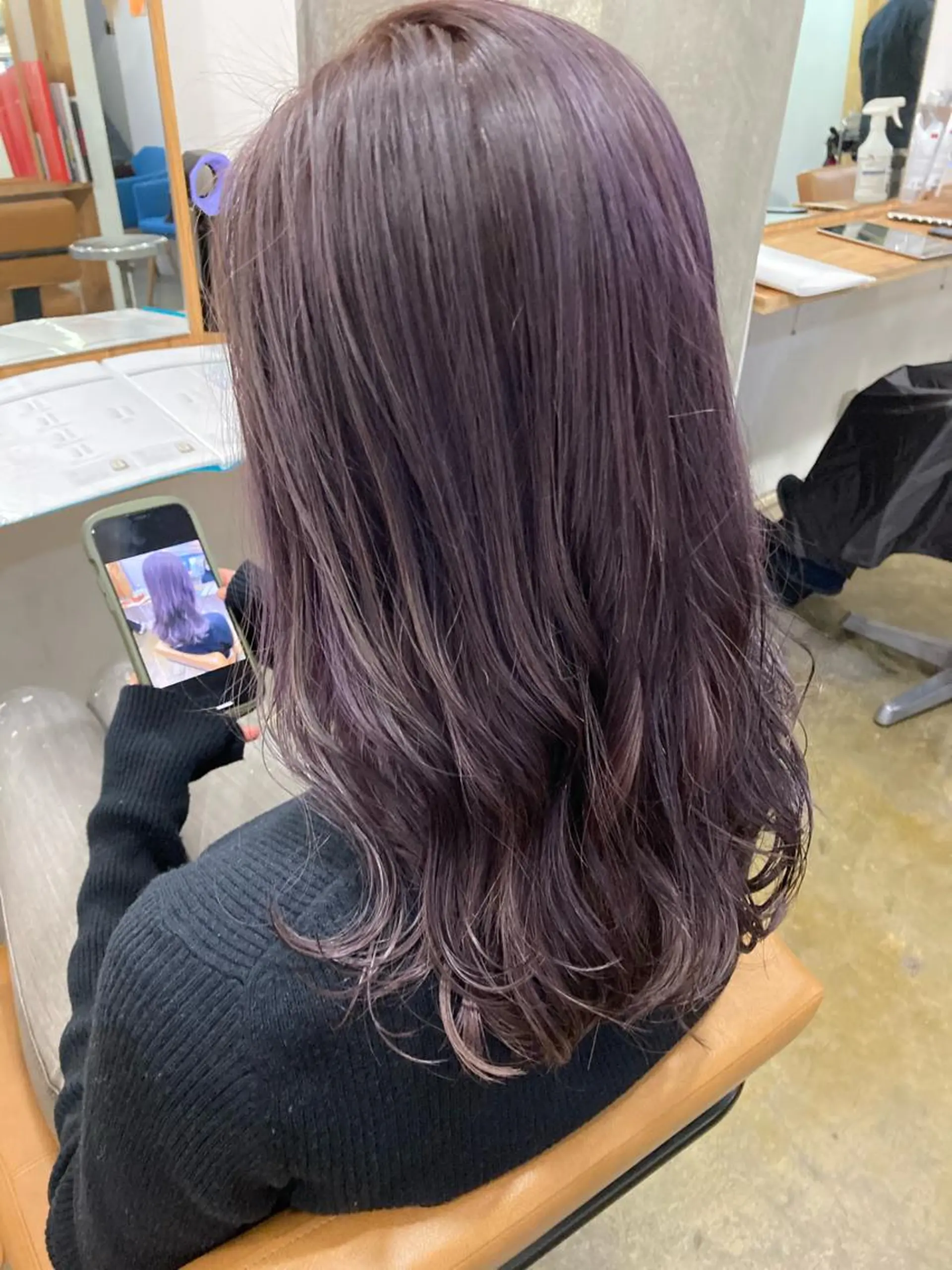 ロング カラー カシス ピンクカラー カット ヘアカラー トリートメント 🌸髪質改善特化🌸 店長　ゆうやのヘアスタイル