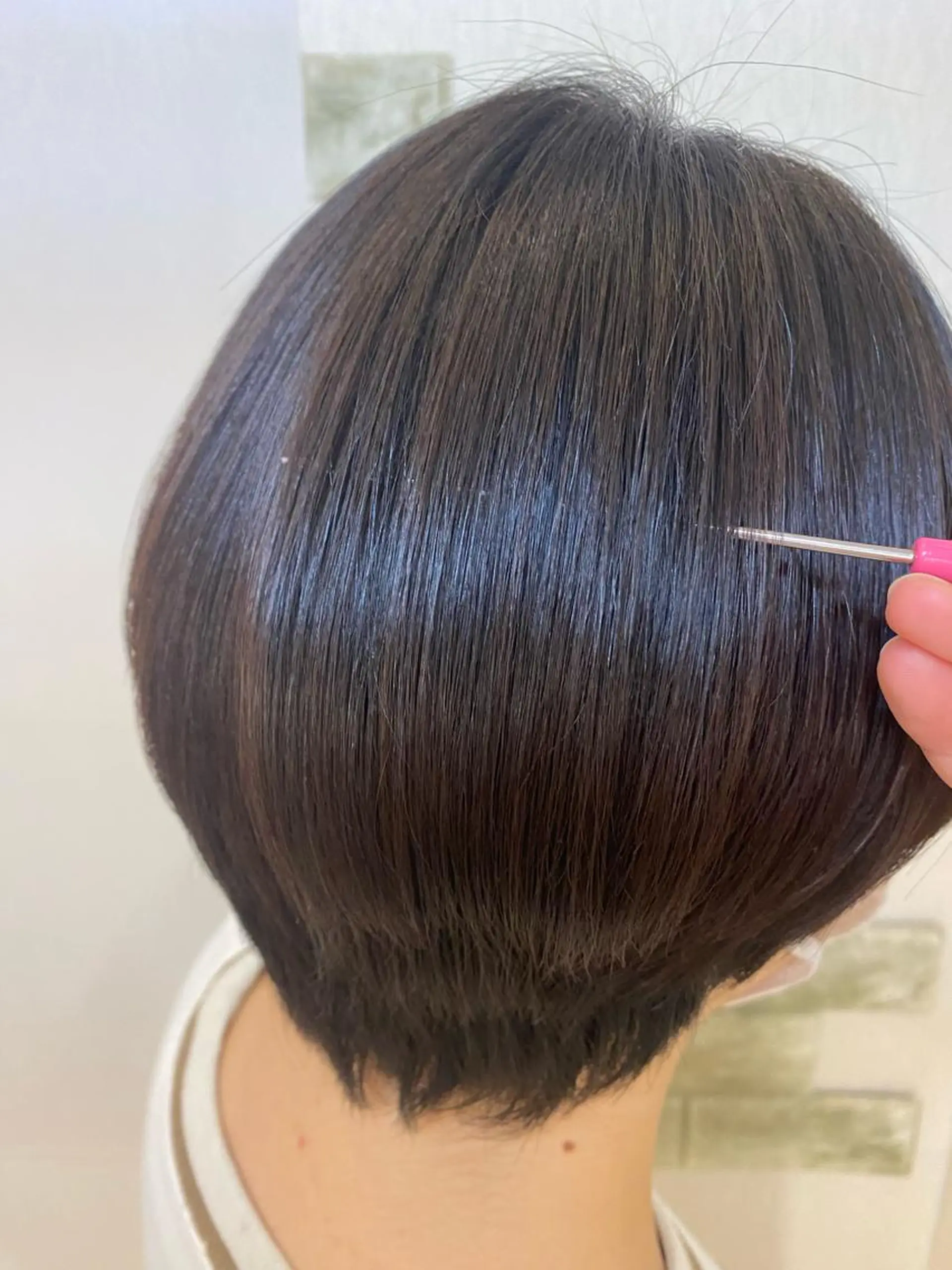 ショート 縮毛矯正 トリートメント ️🫧押上️🫧はな 🫧うる艶パーマのヘアスタイル