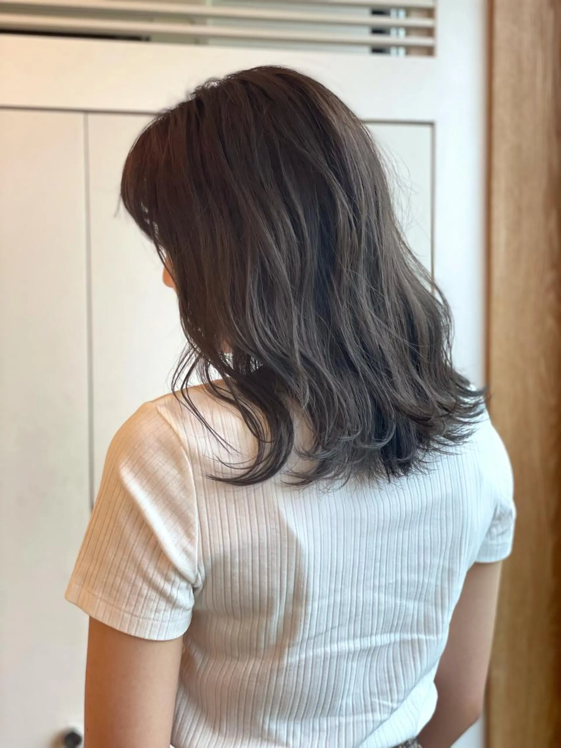 セミロング カラー 透明感カラー 🍊mai🍊 似合わせカットのヘアスタイル