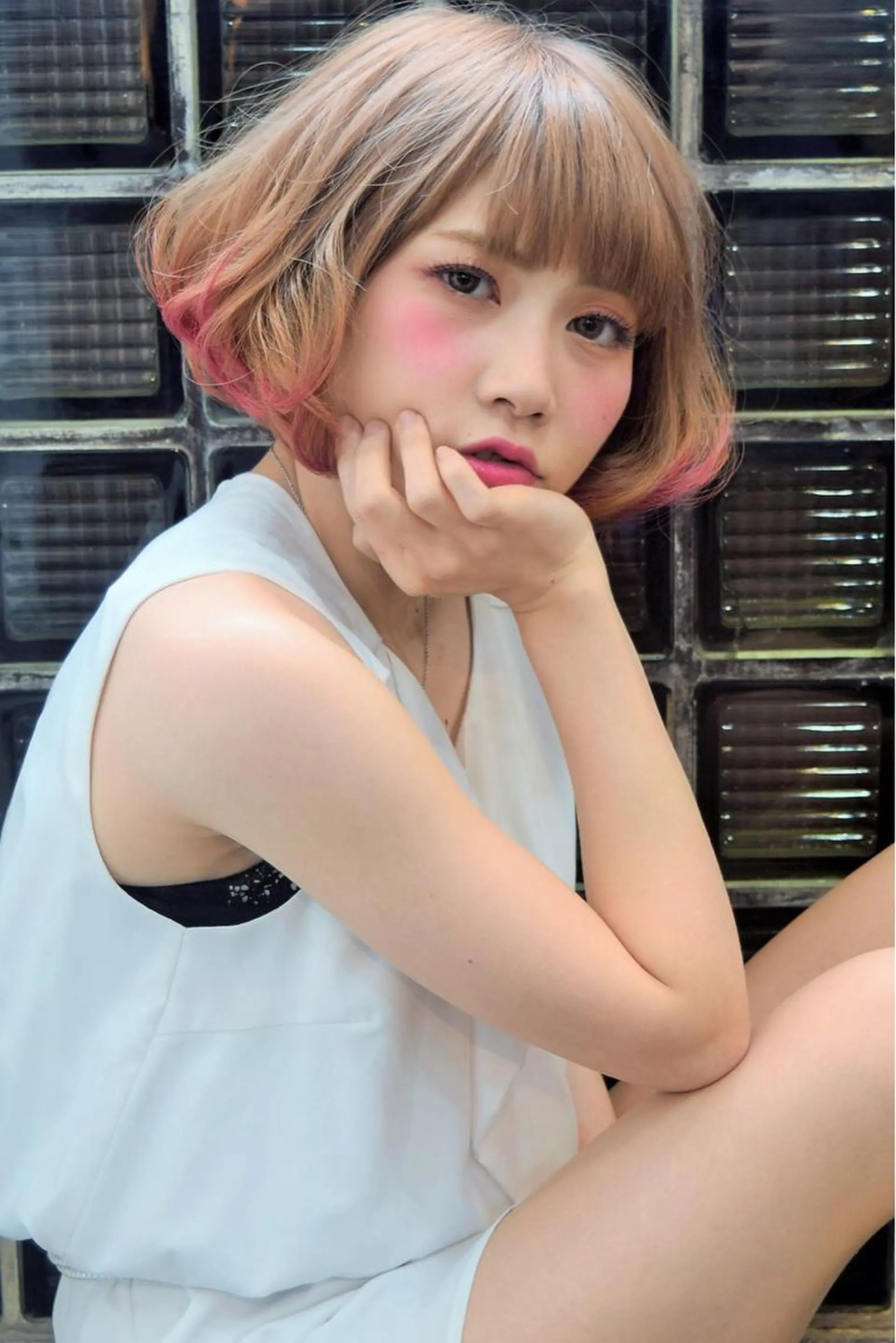 ショート ミディアム カラー 髪質改善 ami byAbsoのヘアスタイル