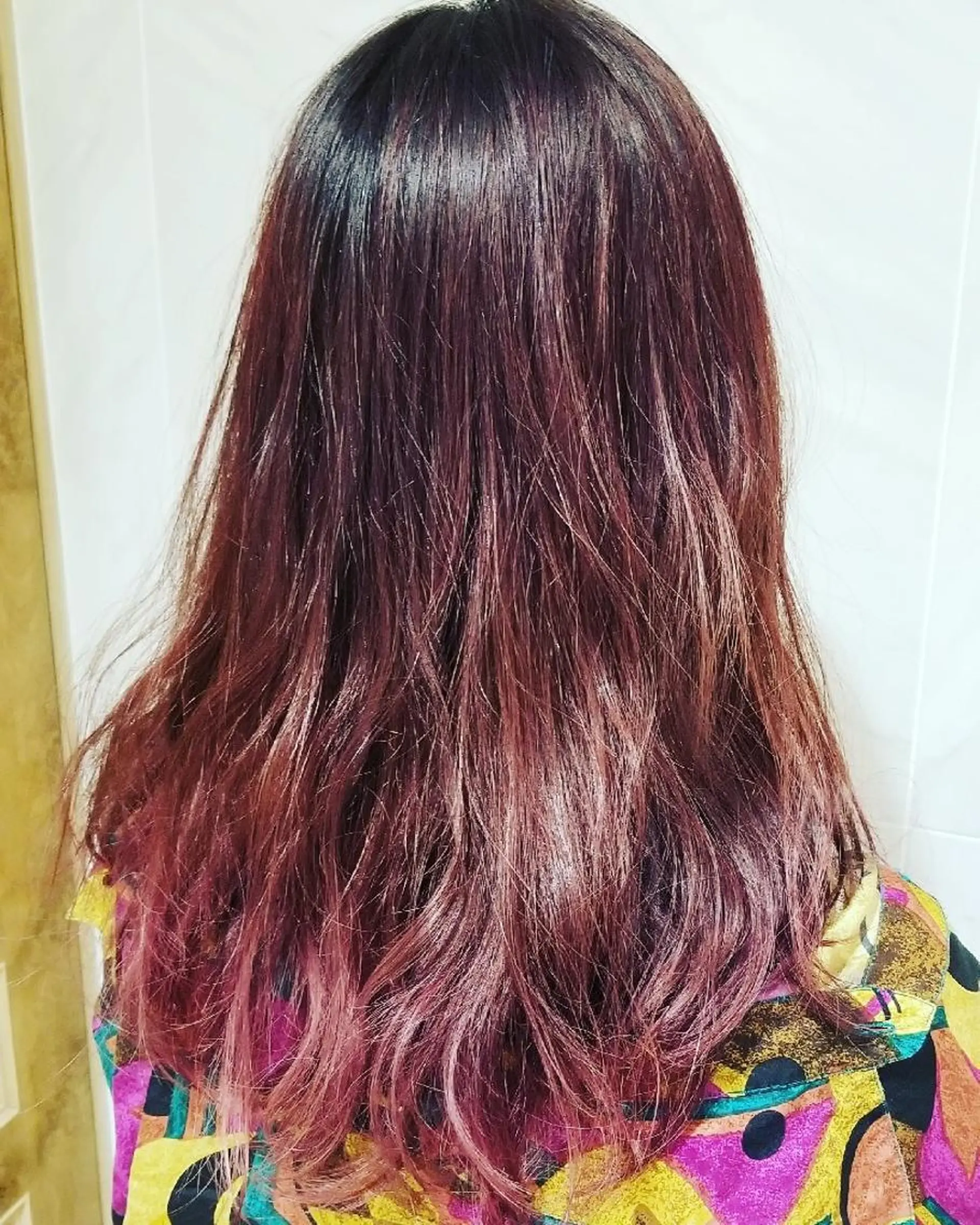 ロング カラー ピンクカラー 🔴赤み消し/ 艶カラー落合　優🔴のヘアスタイル