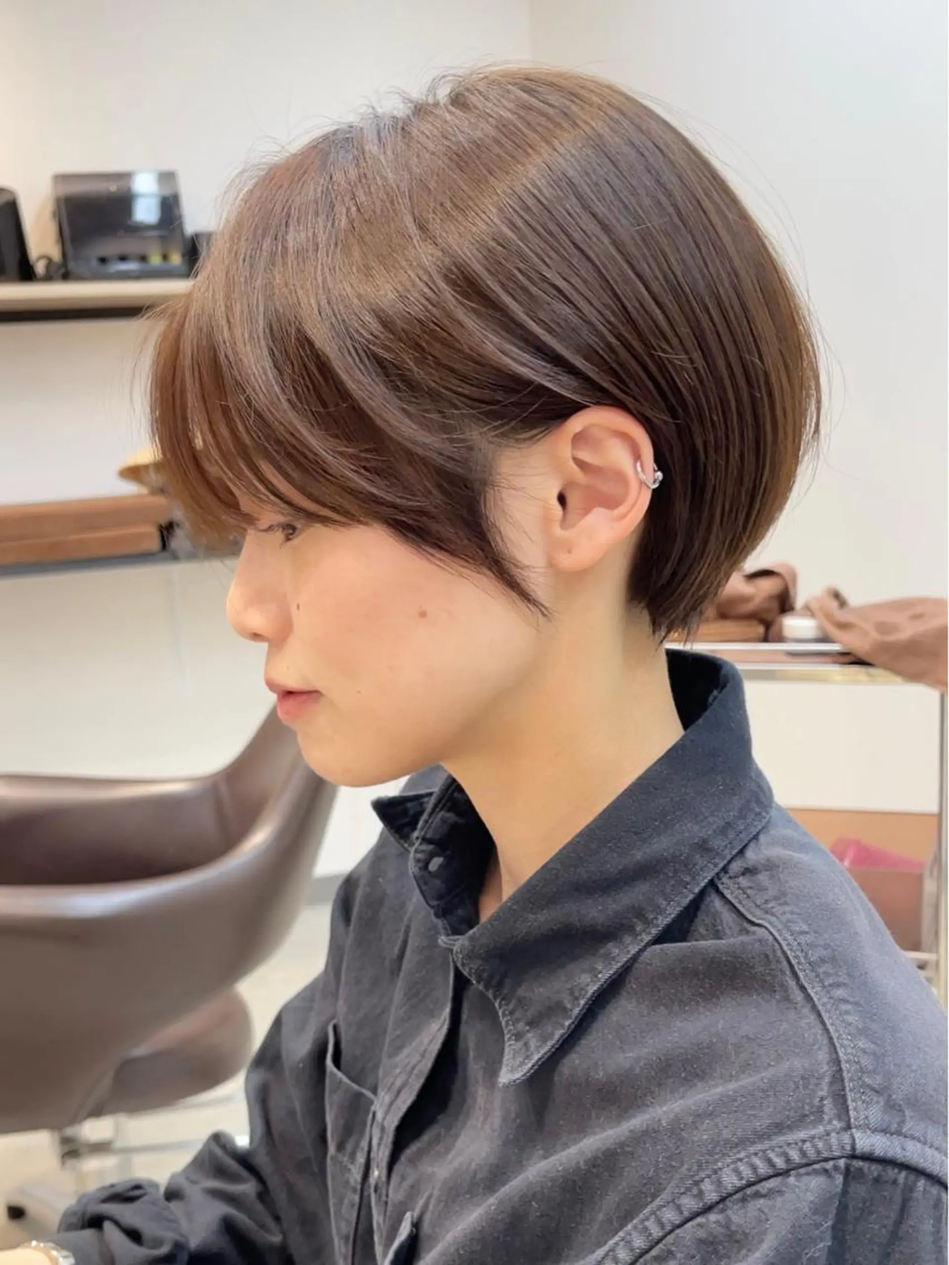 ショート 韓国風レイヤー ショート/犬塚 優介のヘアスタイル