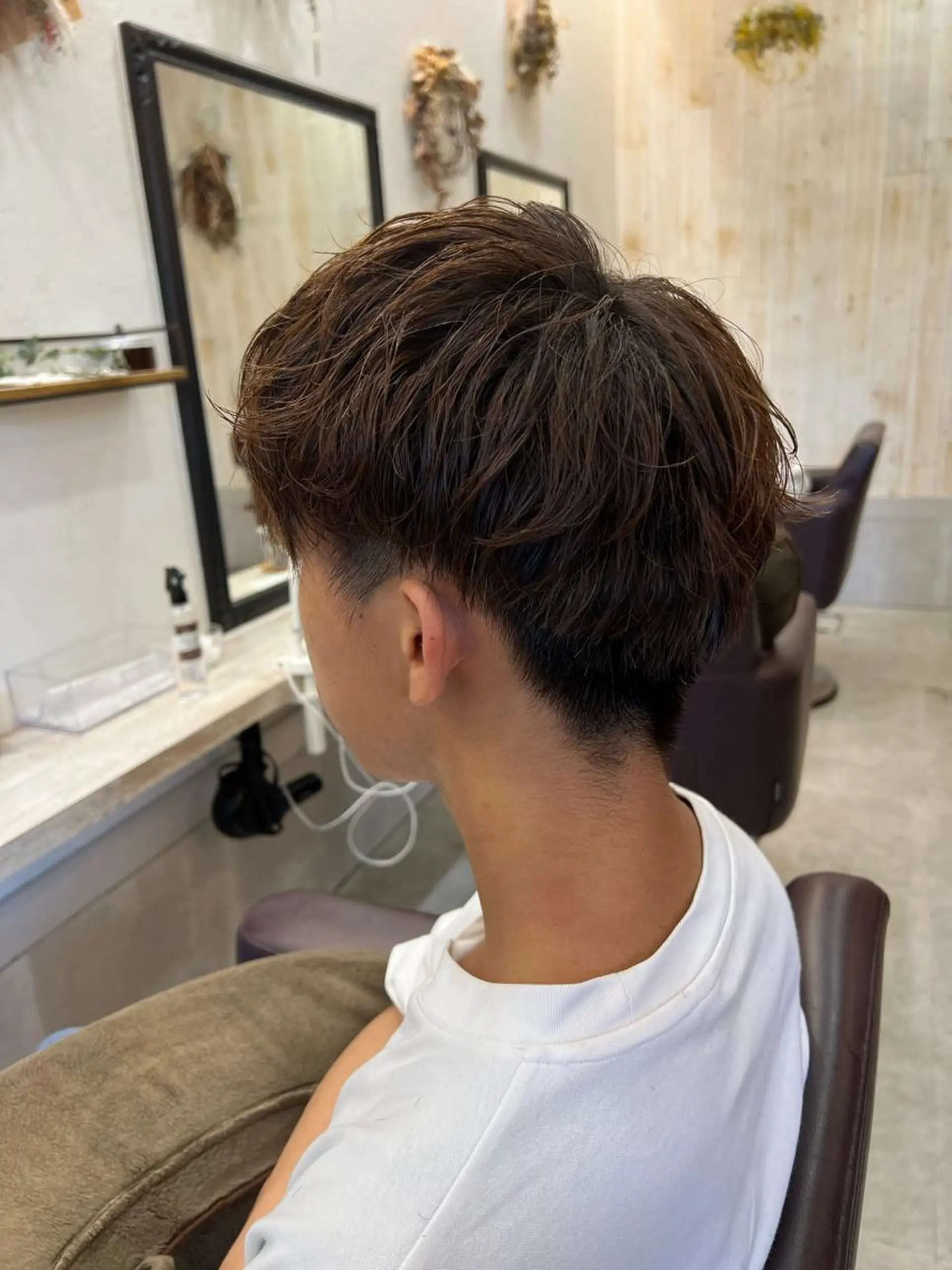 パーマ メンズ カット パーマ トリートメント 🌱ブリーチカラー しばただいき🌱のヘアスタイル