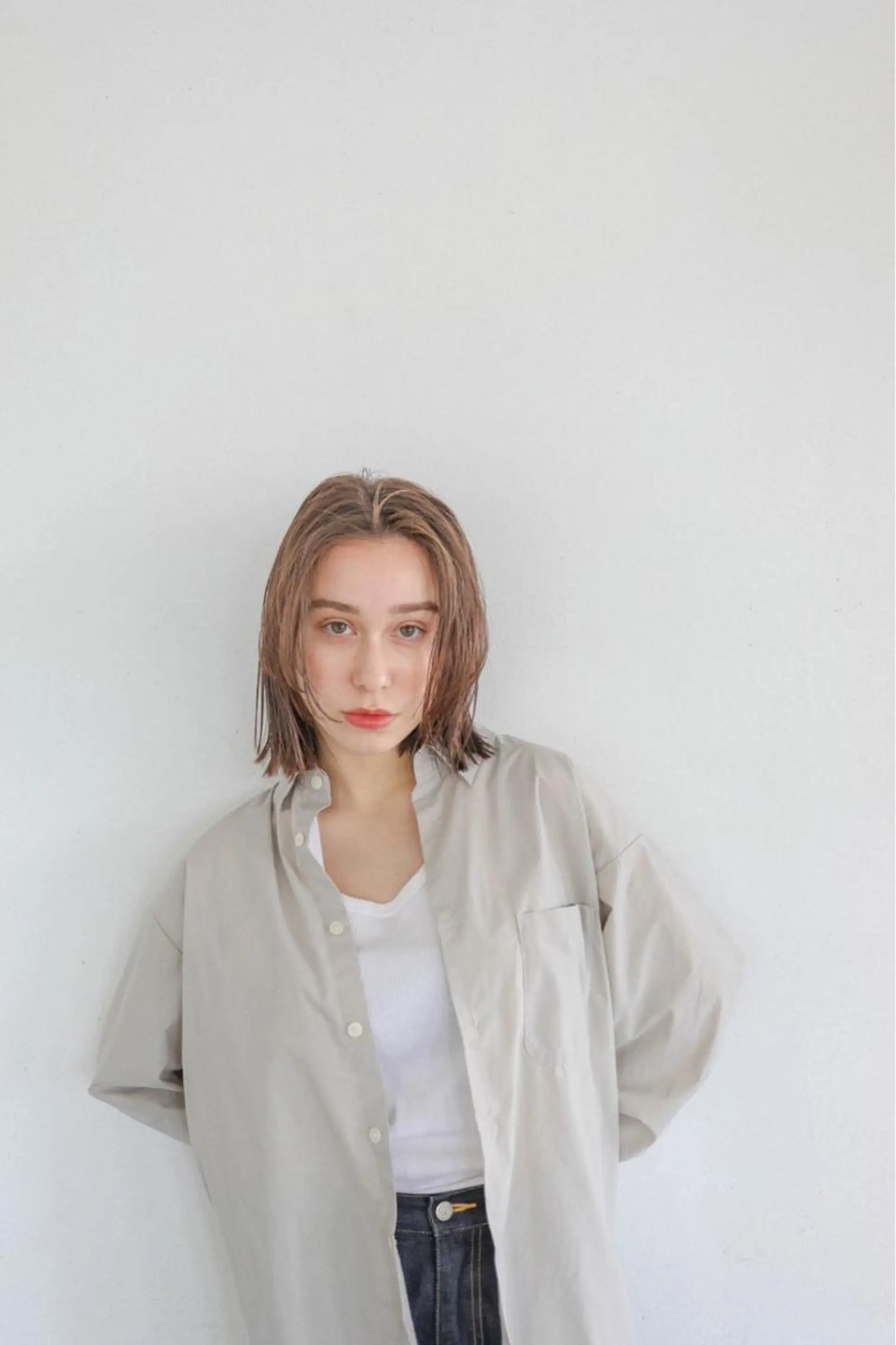 ミディアム カラー wixy    mimi所属・透明感カラーの人 ベージュの王様のヘアスタイル