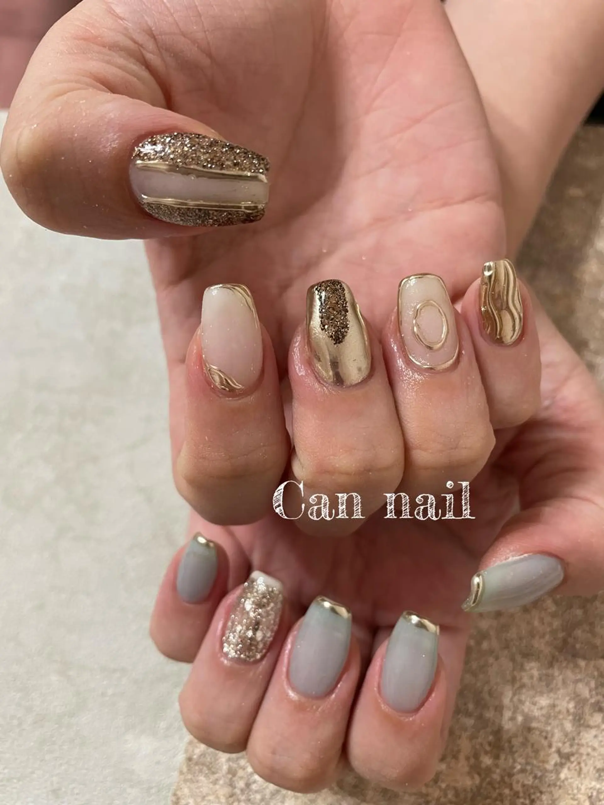 ミディアム ネイル ハンドネイル Parfum パルファンのネイルデザイン