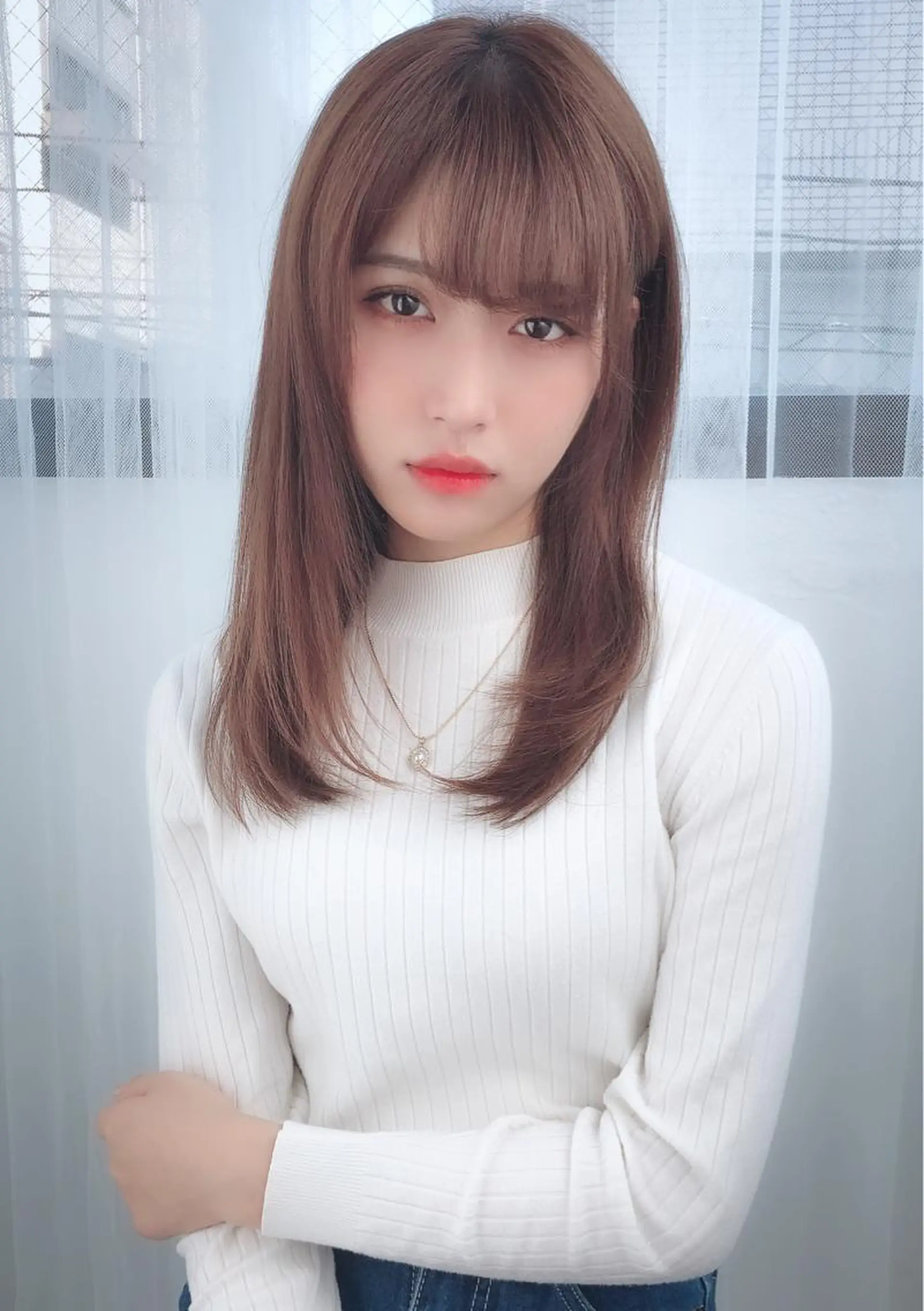 ミディアム カラー パーマ ヘアアレンジ 美髪矯正 Rioのヘアスタイル