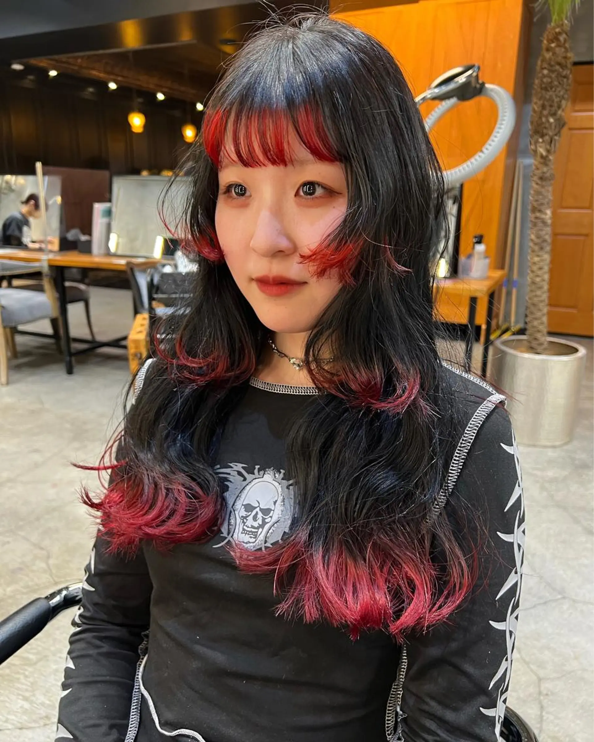 ロング カラー カット ヘアカラー haco＋所属・圧倒的デザイン力 店長🎨RENAのヘアスタイル