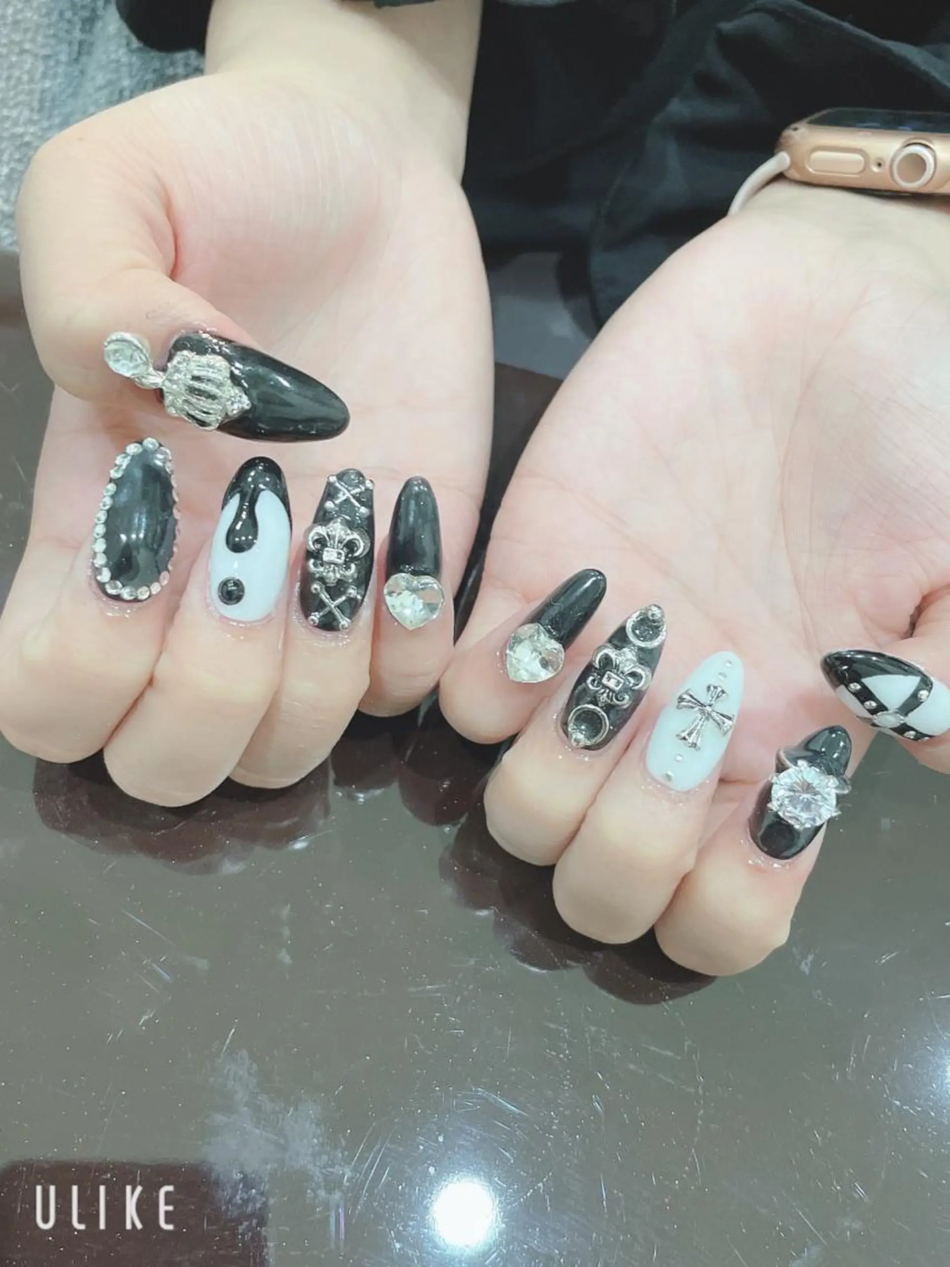 ミディアム ネイル ハンドネイル 《LB》ラブリエ Nail&eyeのマツエク・マツパデザイン