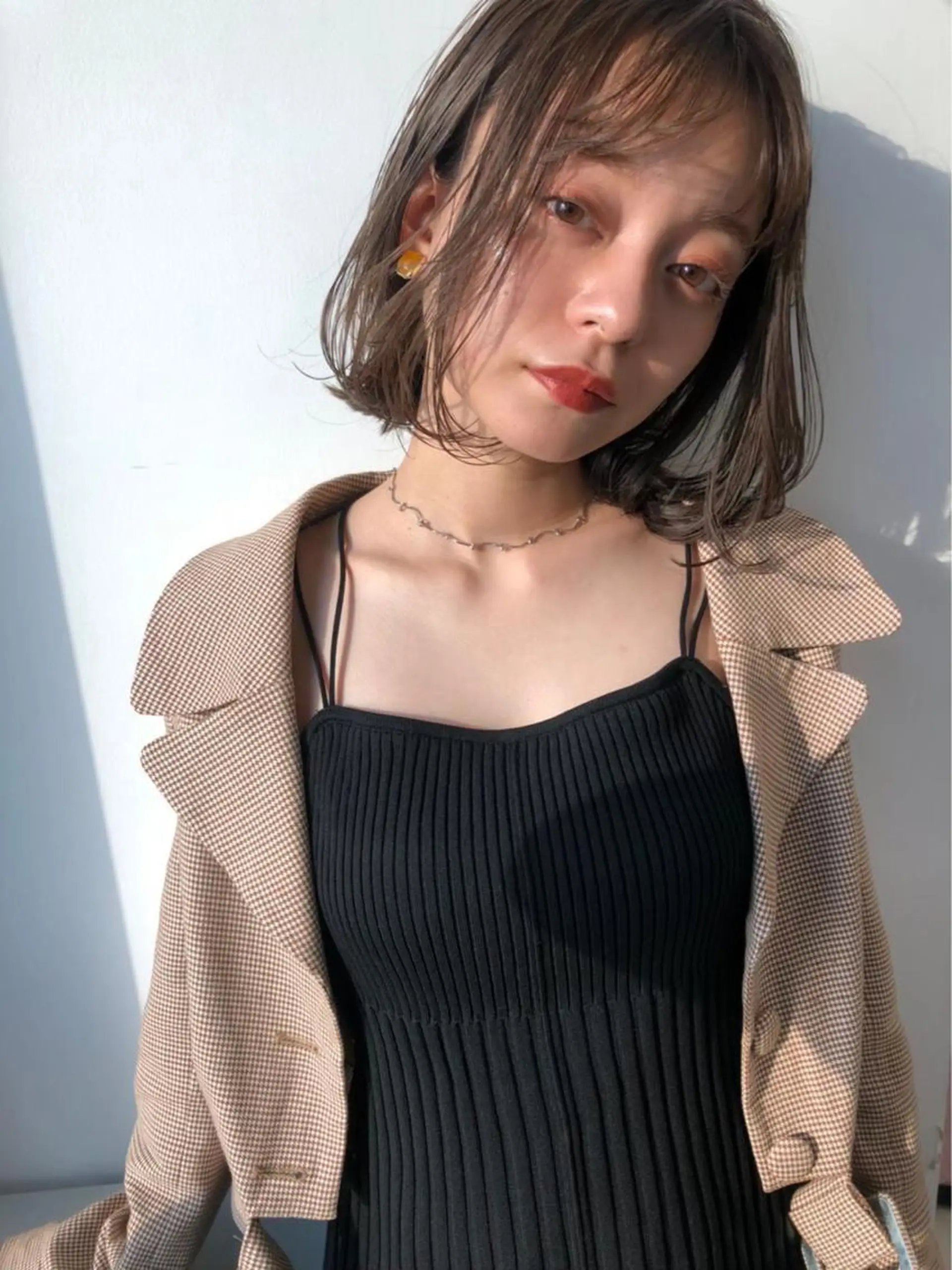 ミディアム ボブ カット ＨＩ ROのヘアスタイル