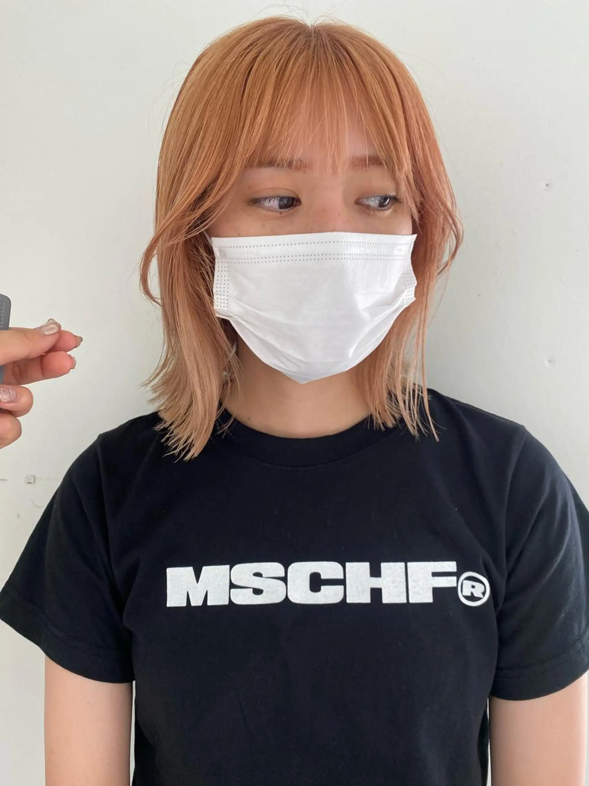 ショート カラー ヘアアレンジ ハイトーンカラー ボブ 顔まわりレイヤー 顔周りカット レイヤーカット カット ヘアカラー トリートメント ヘアセット stand所属・ニュアンスヘア🌔 nanakoのヘアスタイル