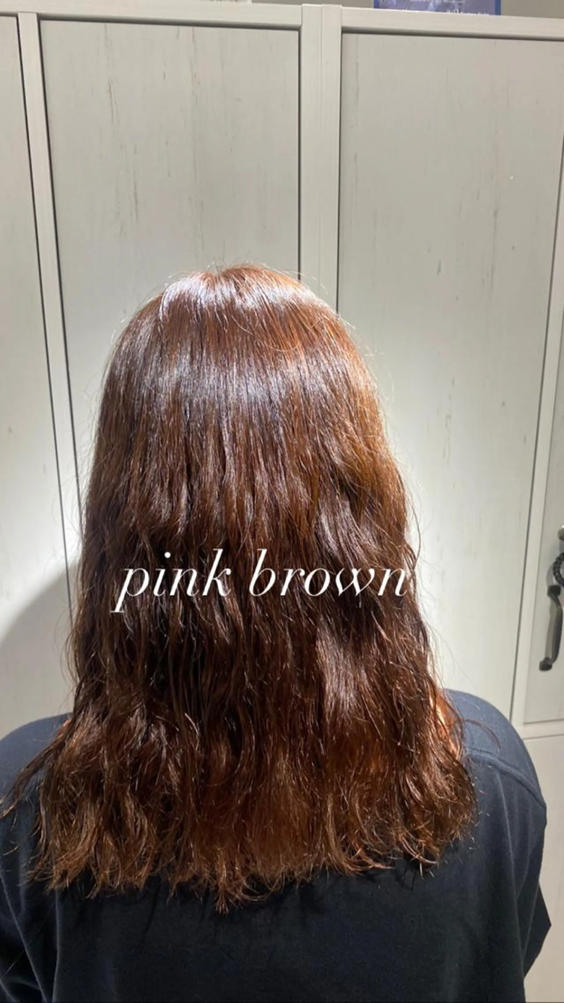 セミロング カラー セミロングパーマ ブリーチ ブラウンカラー ブリーチなしカラー ピンクカラー ヘアカラー 縮毛矯正とレイヤー /杉村凜汰郎のヘアスタイル