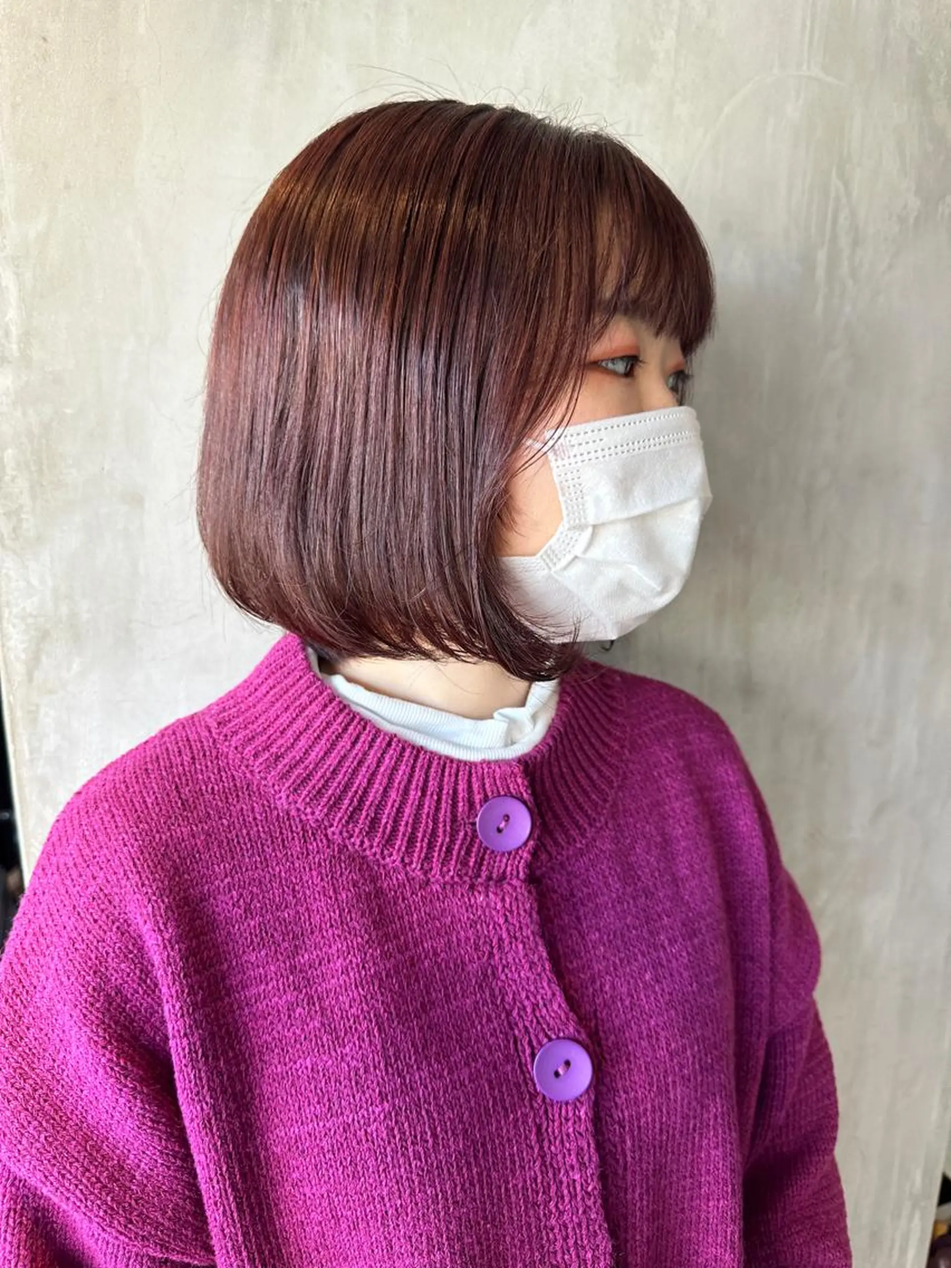 ショート カラー ヘアアレンジ ブラウンカラー ピンクカラー ピンクブラウン stylist/蛯谷 珠里のヘアスタイル