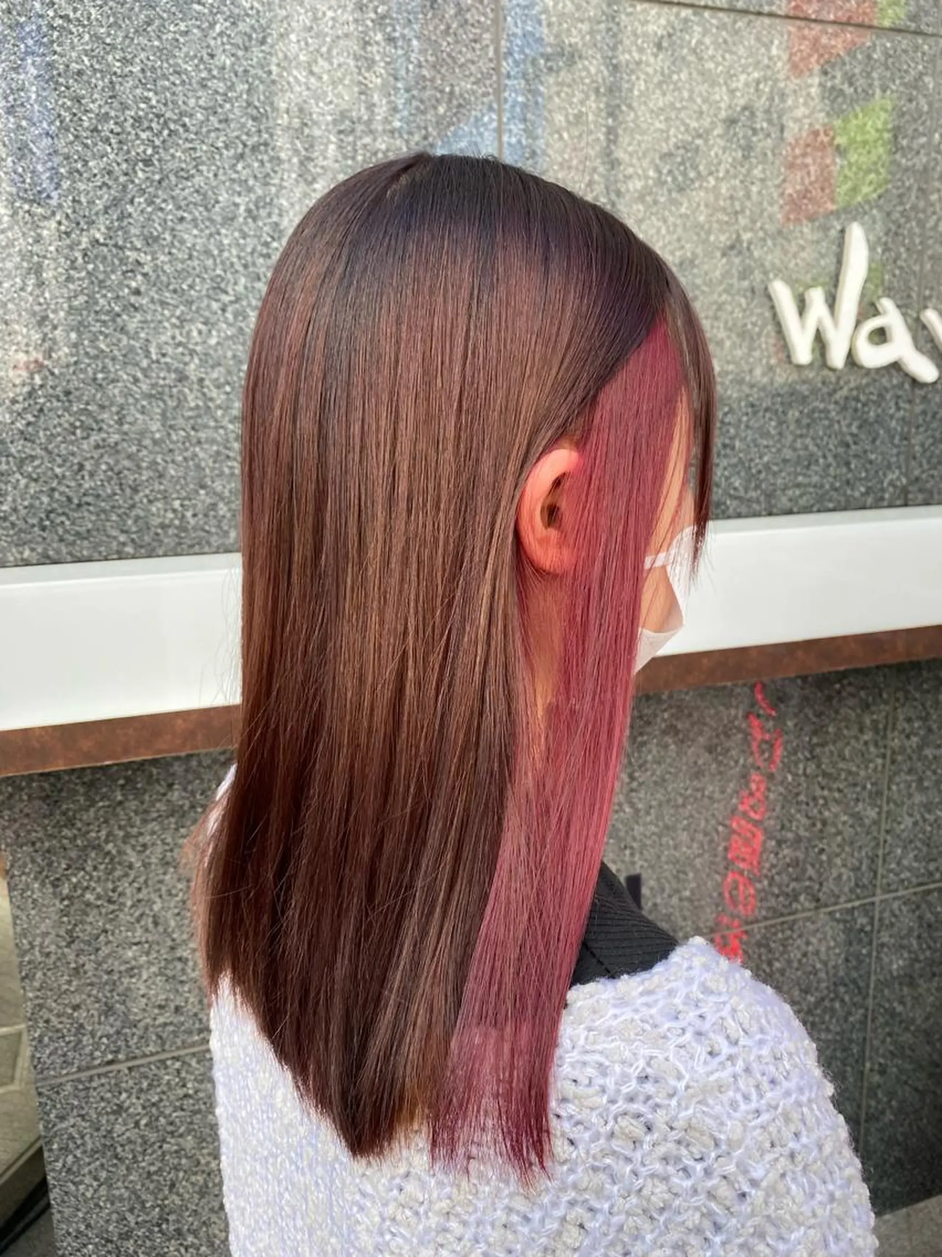 ロング カラー ミストバング ベージュカラー ブラウンカラー  フェイスフレーミング インナーカラー Agu hair TENOE大宮氷川参道店所属・☀️透明感艶感カラー 増田魁土☀️のヘアスタイル