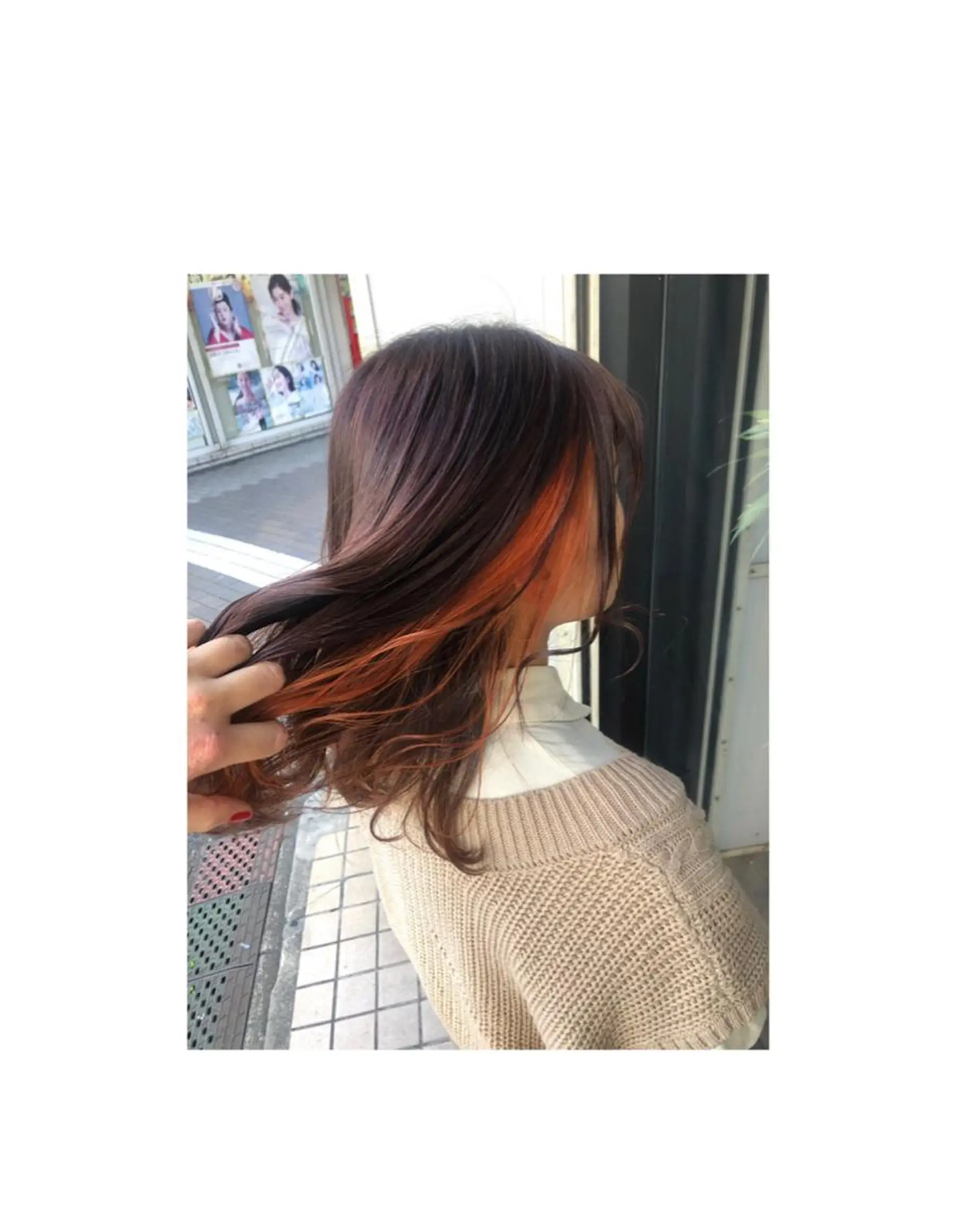 セミロング カラー ヘアカラー あらい なつみのヘアスタイル
