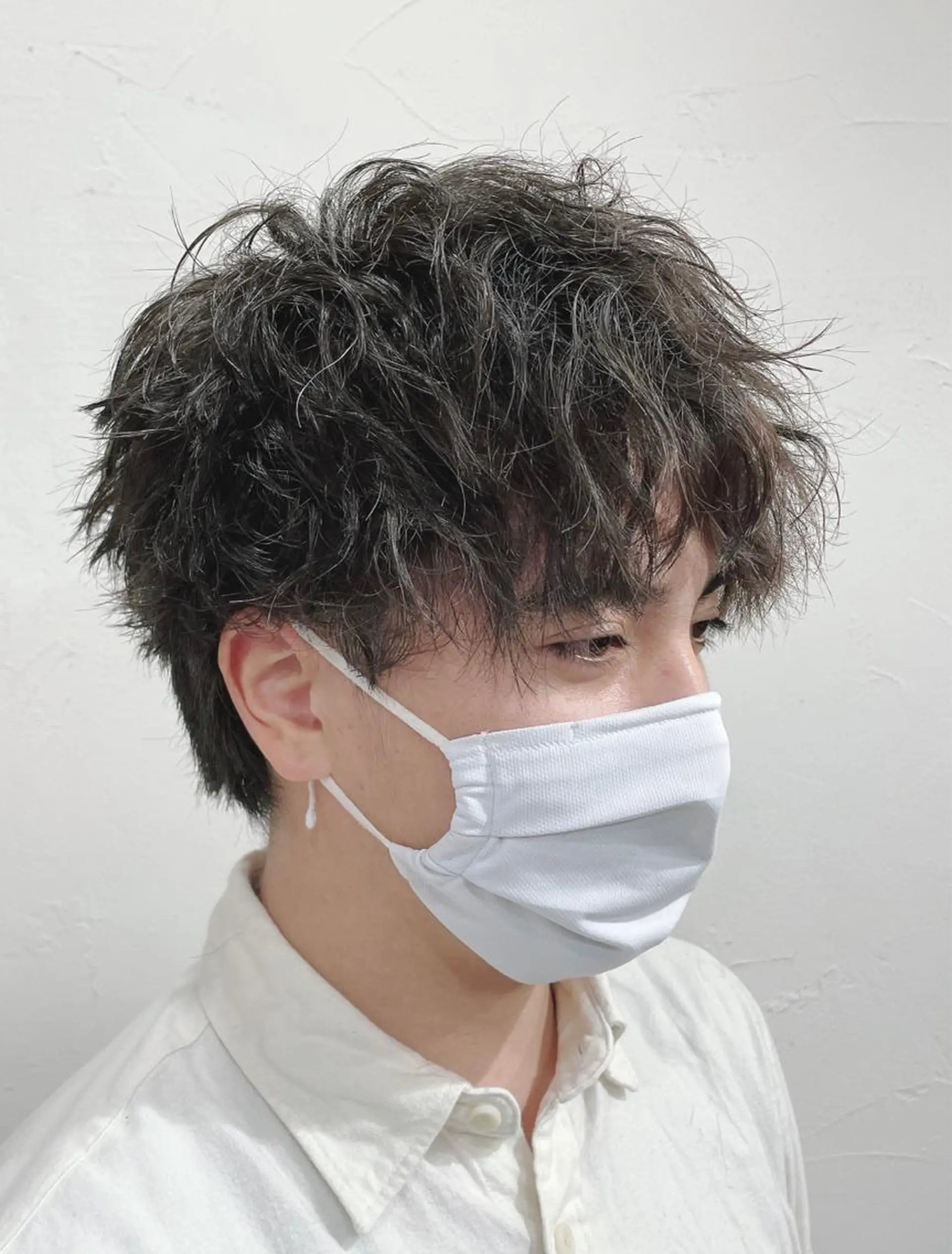 ショート メンズ マッシュ メンズパーマ かんばら りょーいのヘアスタイル