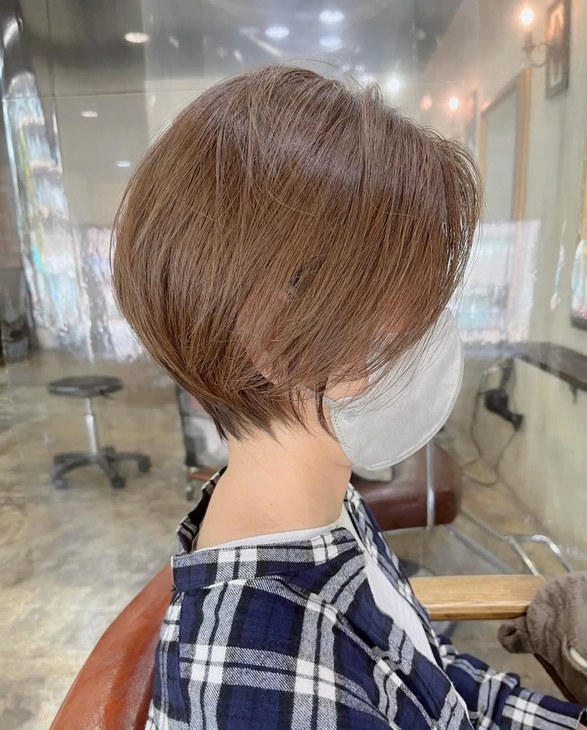 ショート カラー パーマ アディクシーカラー アッシュ バレイヤージュ ミストバング ブリーチ 【N°deseo】 吉祥寺のヘアスタイル
