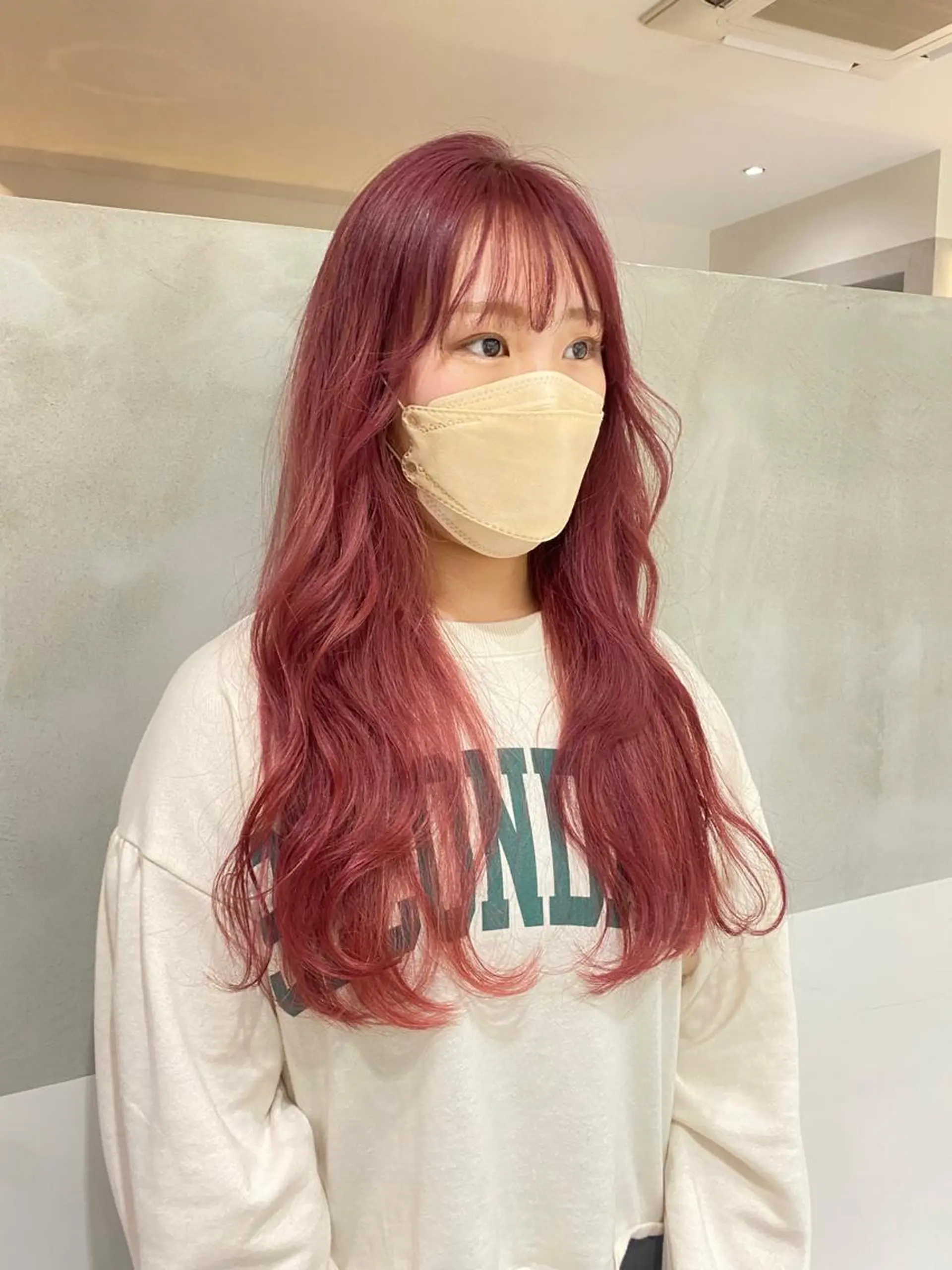 ロング ヘアカラー トリートメント ヘアセット 韓国レイヤーカット 🇰🇷mireiのヘアスタイル