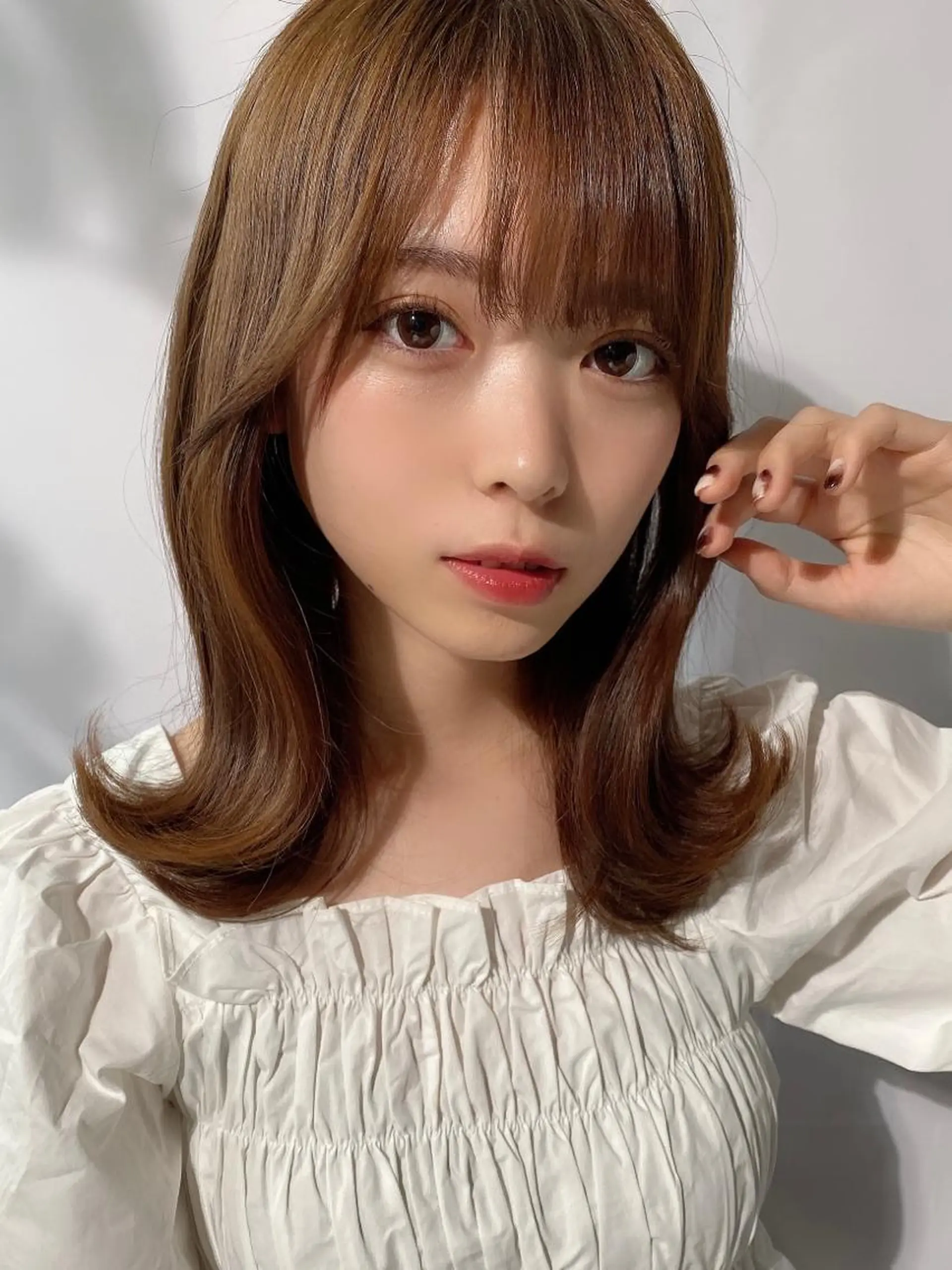 セミロング レイヤーカット カット ヘアカラー トリートメント 🧡くびれヘア/前髪 顔周り🧡久原結衣のヘアスタイル