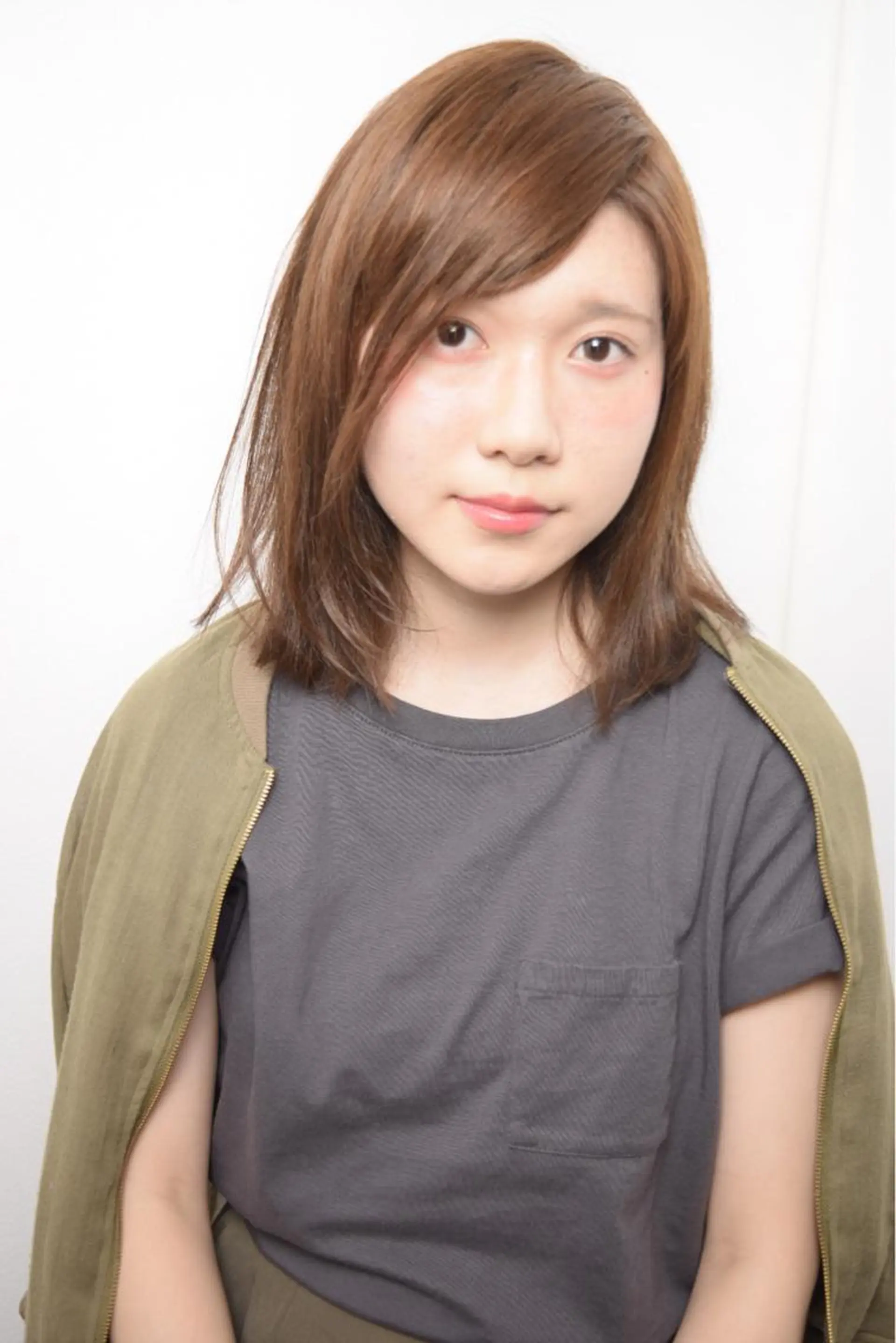 ミディアム セミロング ロング カラー パーマ 高橋 隆一のヘアスタイル