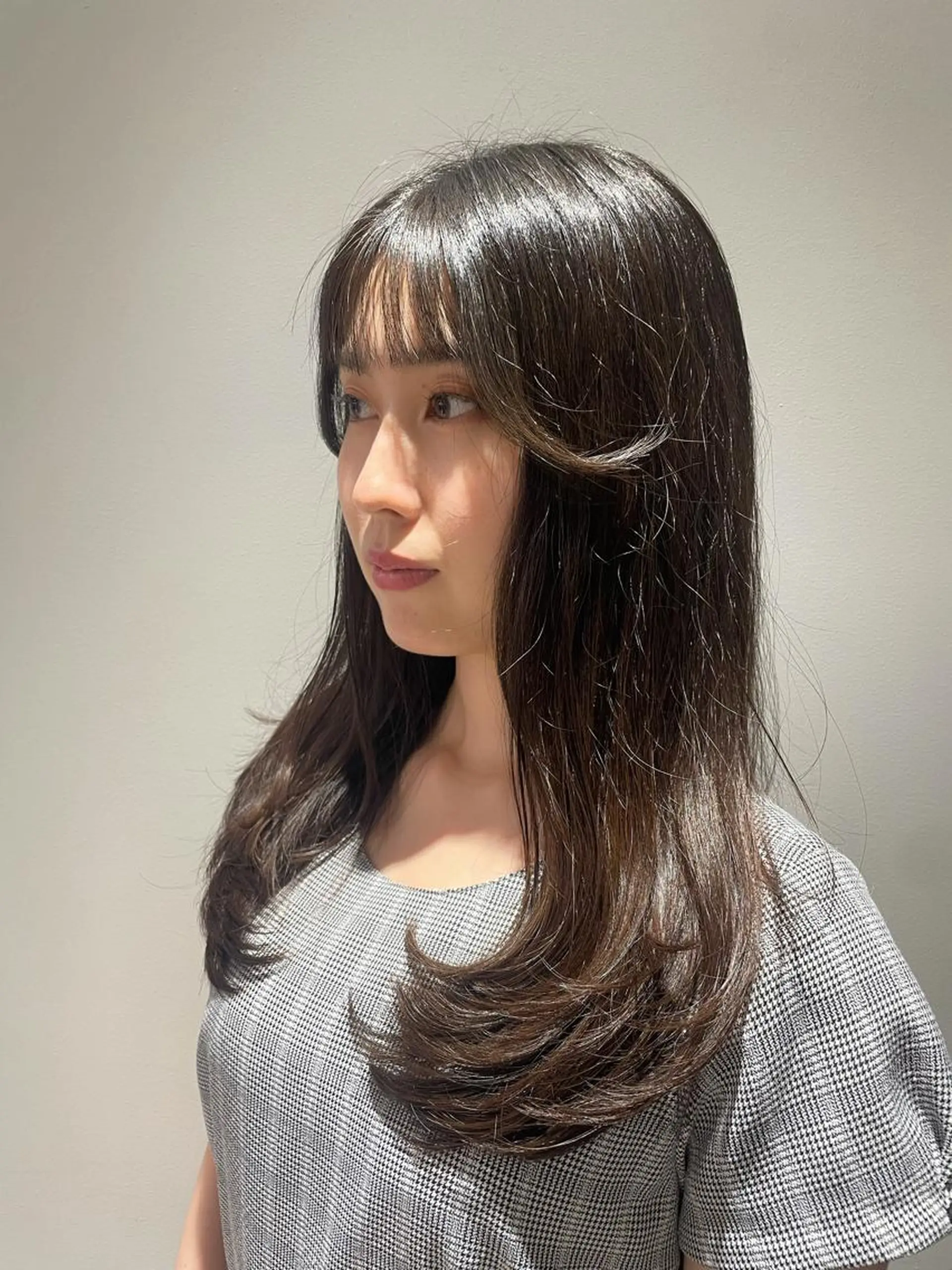 セミロング 顔まわりレイヤー 韓国風ヘア レイヤーカット カット 💗韓国ヘア/透明感 💗若菜あいこのヘアスタイル