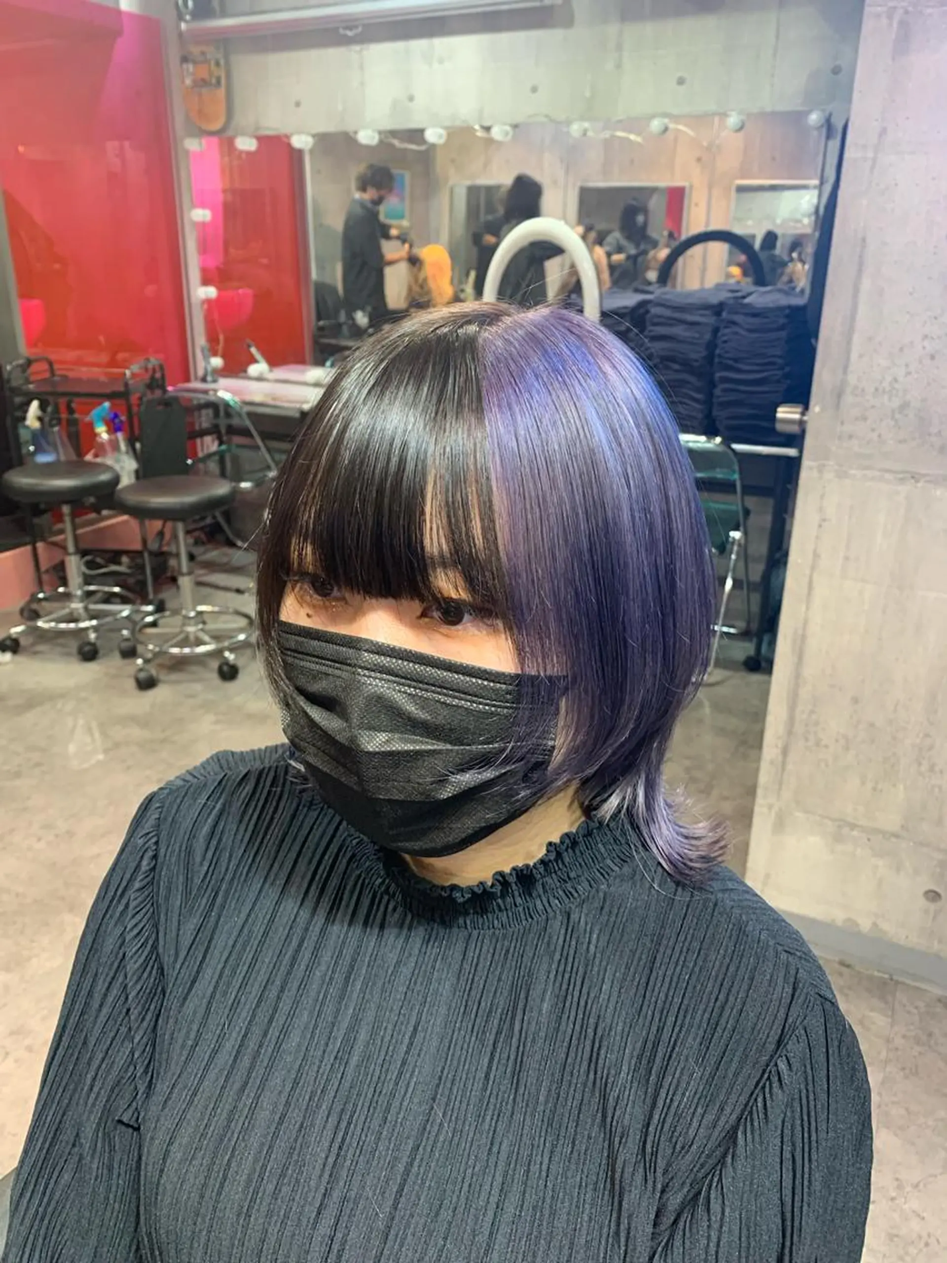 ミディアム カラー ヘアカラー トリートメント ハイトーン/メンズ/ ウルフ特化   小松のヘアスタイル