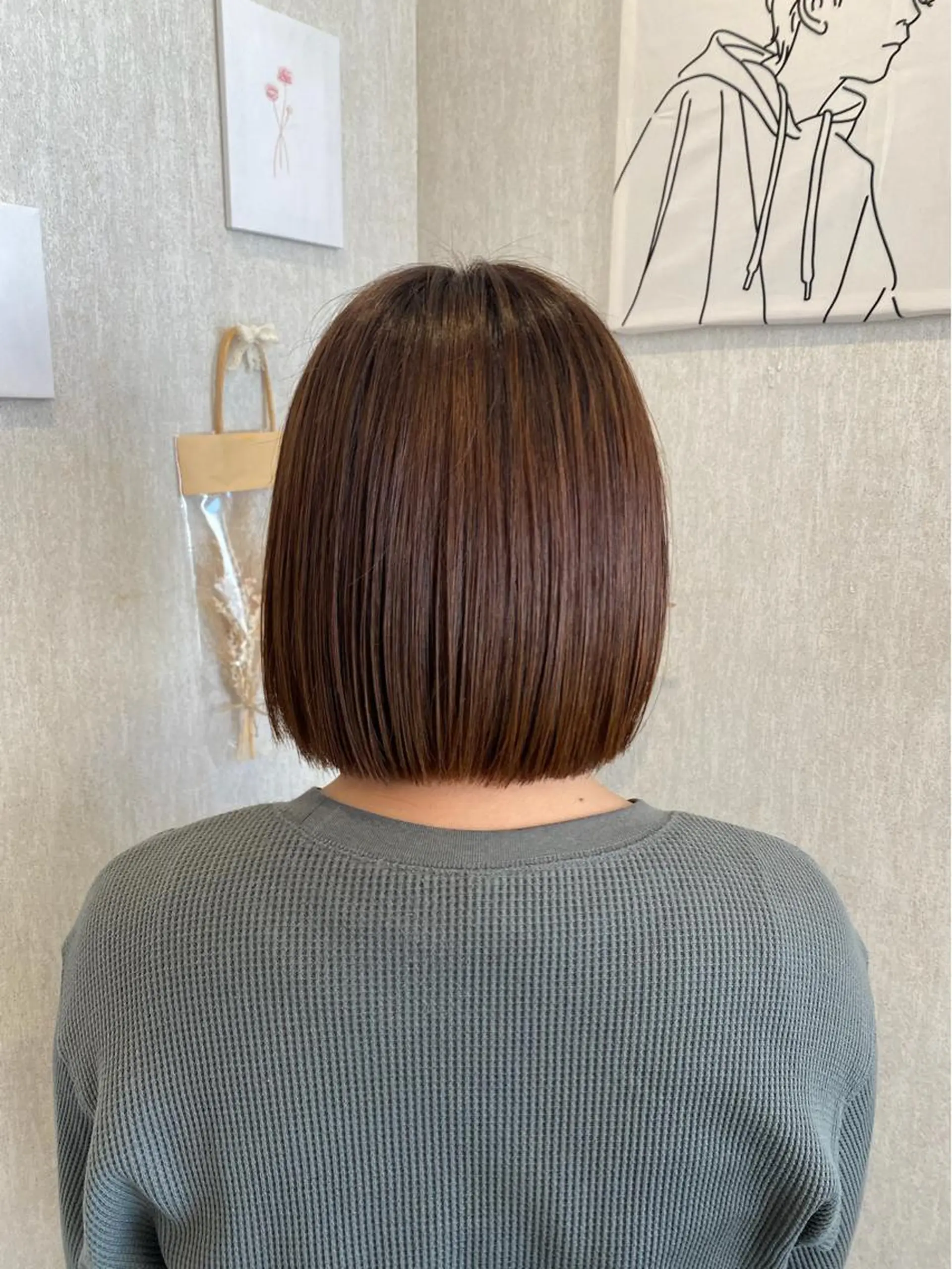 ミディアム 切りっぱなしボブ ボブ カット 長尾ゆりの/ボブ/ ベージュ/ハイトーンのヘアスタイル