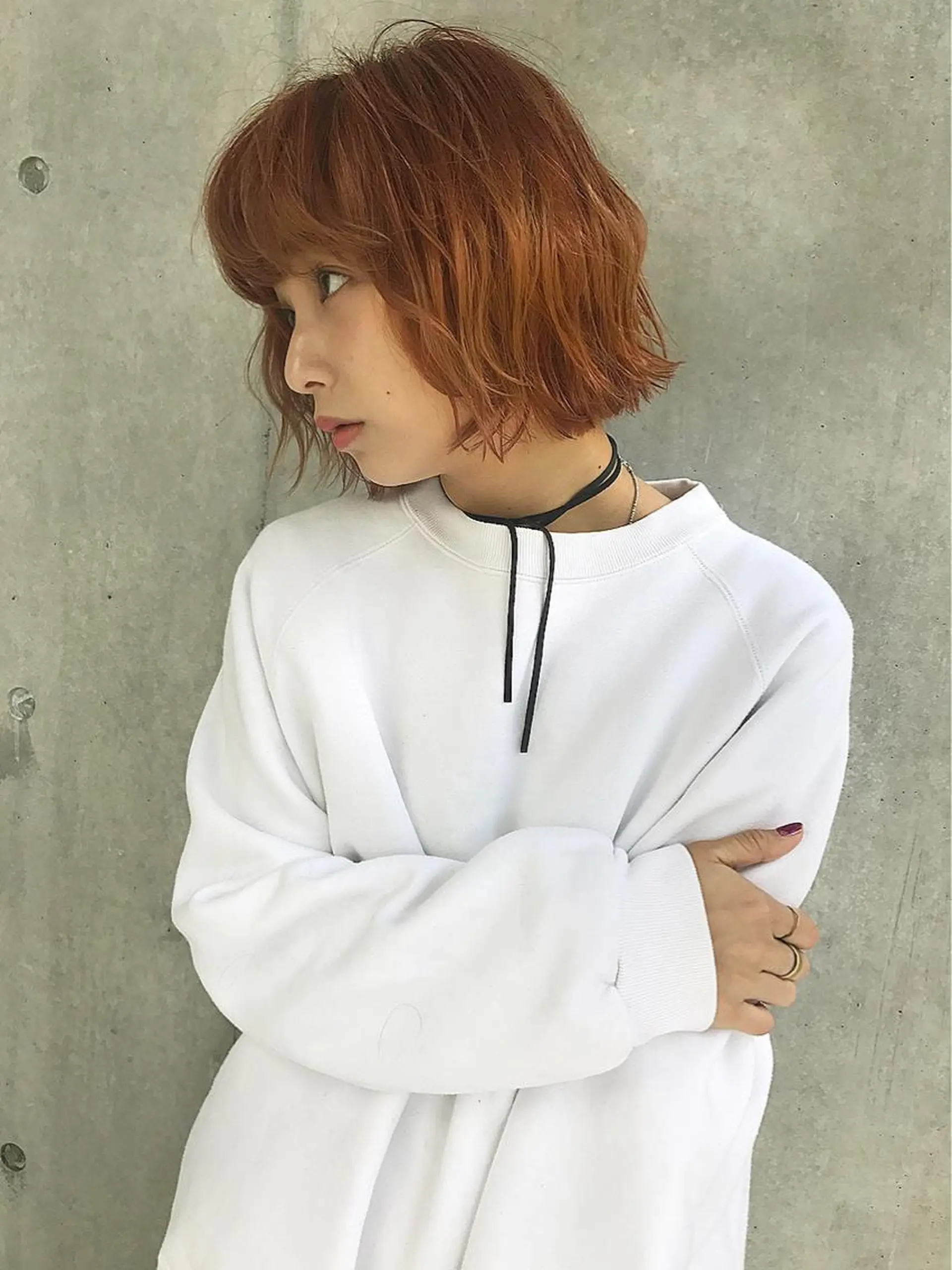 ショート カラー ベージュカラー オレンジ オレンジベージュ カット ヘアカラー トリートメント コジマ ダイスケのヘアスタイル
