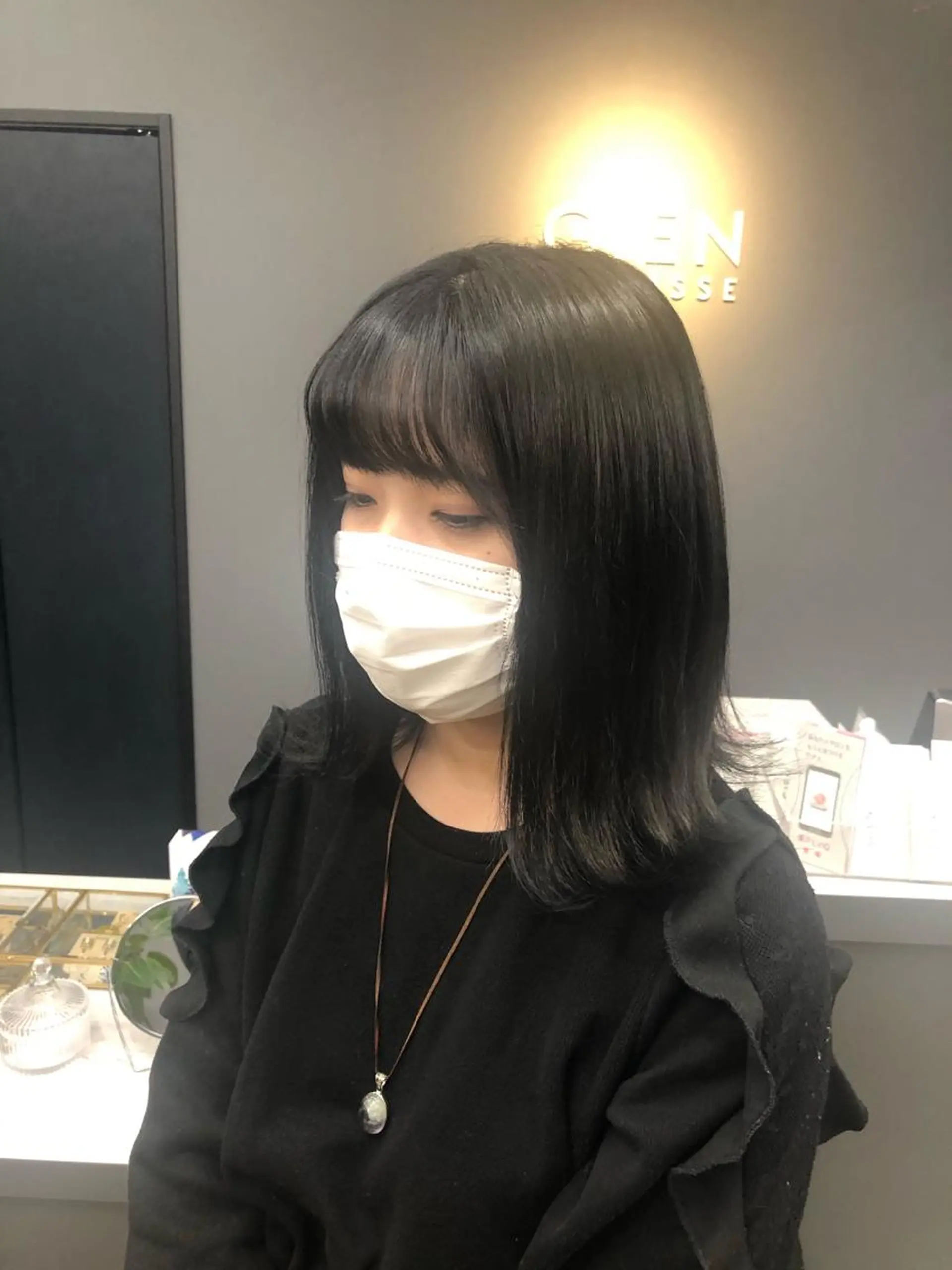 ミディアム カラー 黒髪 ナチュラルブラック 学生 GIEN 末吉 海斗のヘアスタイル