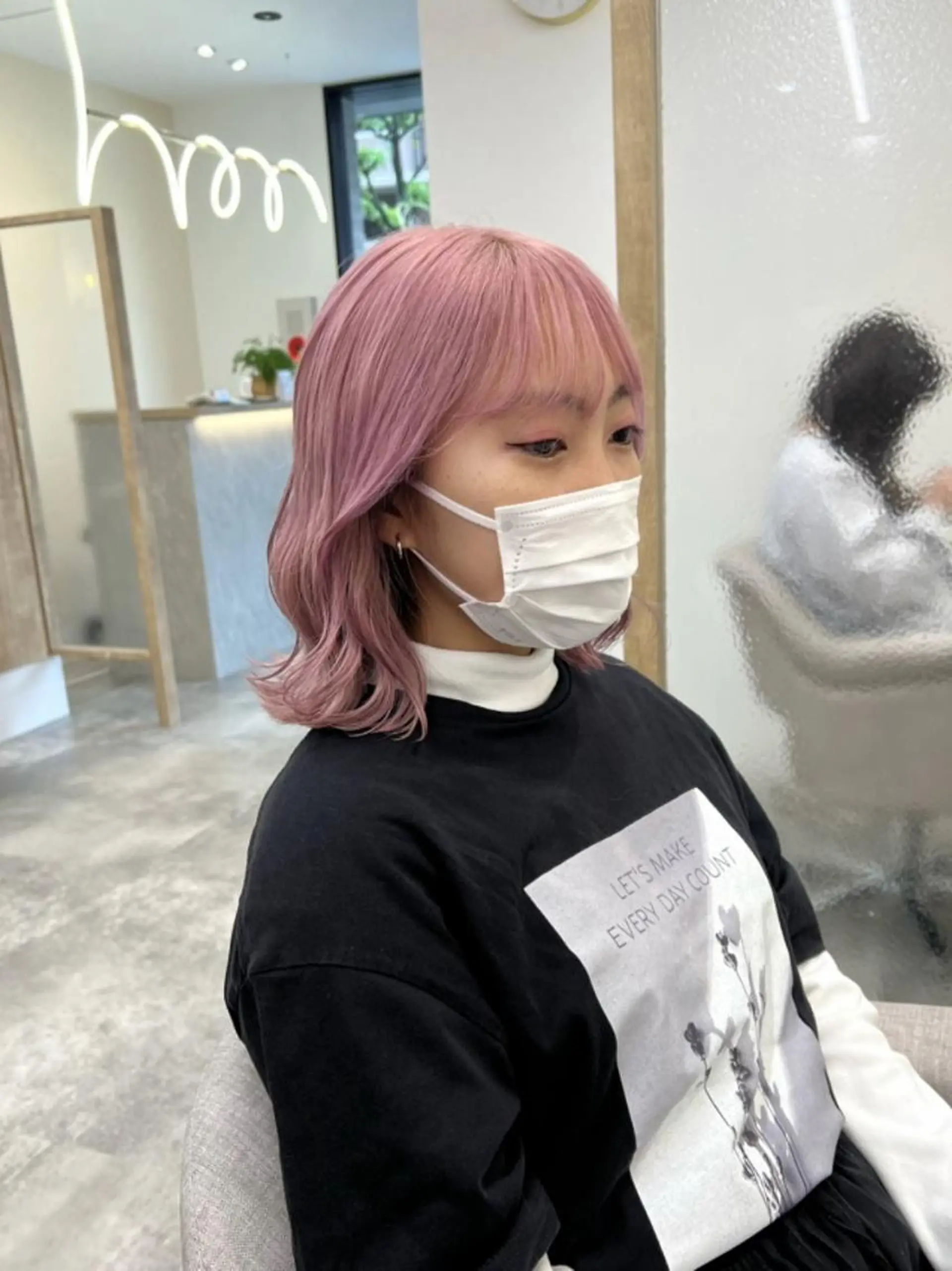カラー ミディアム ブリーチ ピンクカラー ヘアカラー トリートメント Ami アミのヘアスタイル