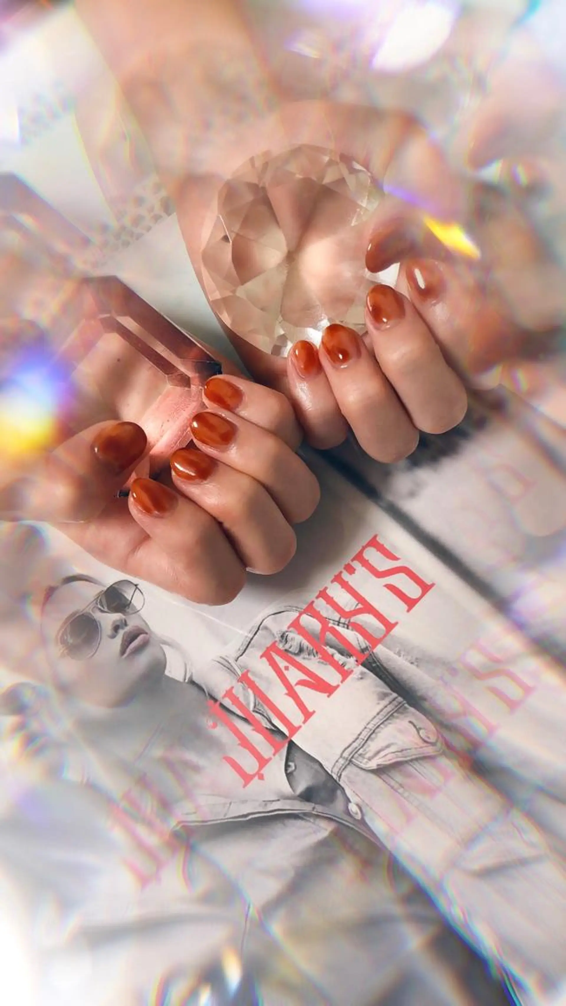 ミディアム カラー キッズ ネイル マツエク・マツパ ハンドネイル ハンドケア 💎ビューティサロン 湘南　RIRAN💎のネイルデザイン