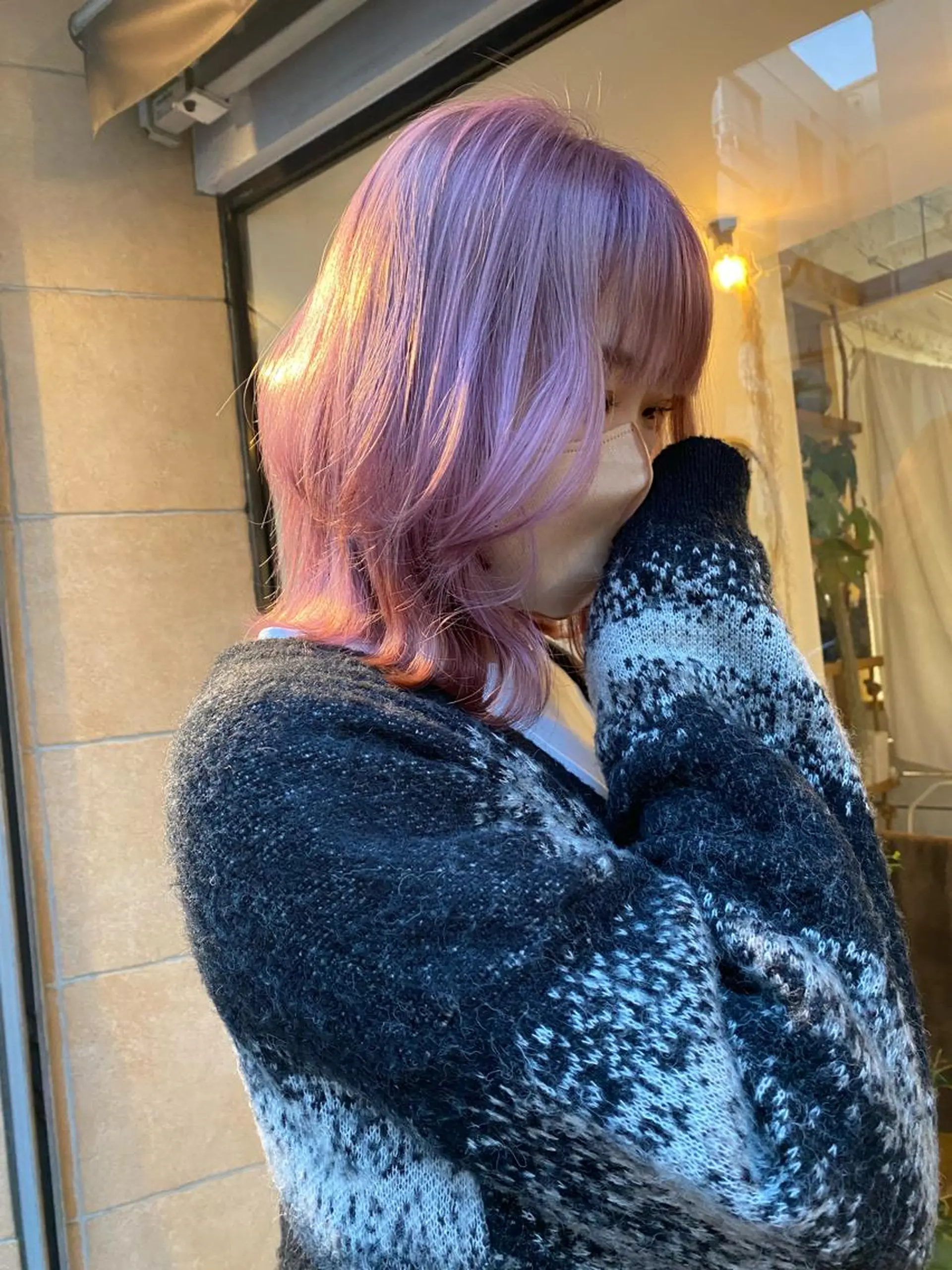ミディアム カラー 韓国ヘア♡レイヤー AYAのヘアスタイル